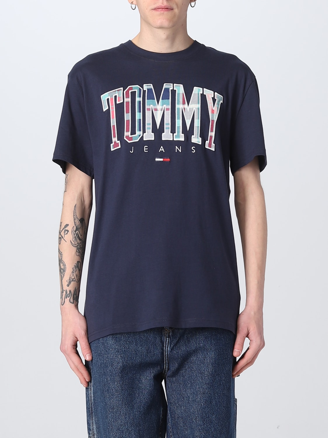 TOMMY JEANS: t-shirt for man Blue | Tommy Jeans t-shirt DM0DM15666 online on GIGLIO.COM