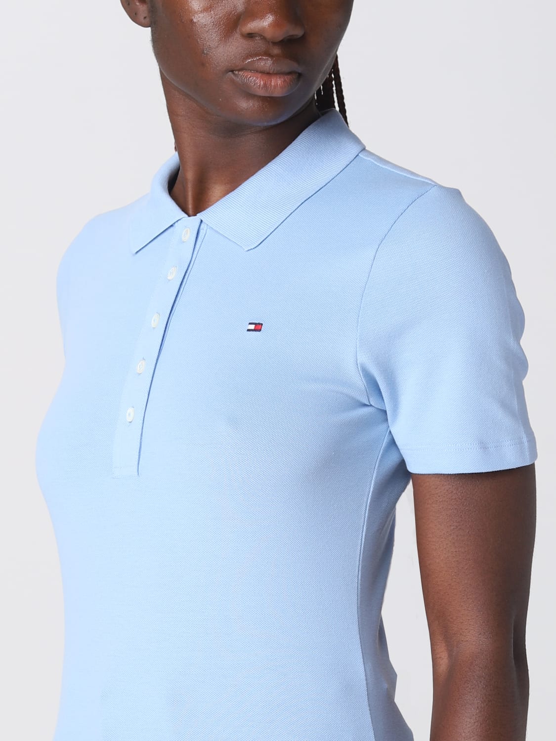 TOMMY HILFIGER: polo shirt for woman - Blue | polo shirt WW0WW37823 online GIGLIO.COM