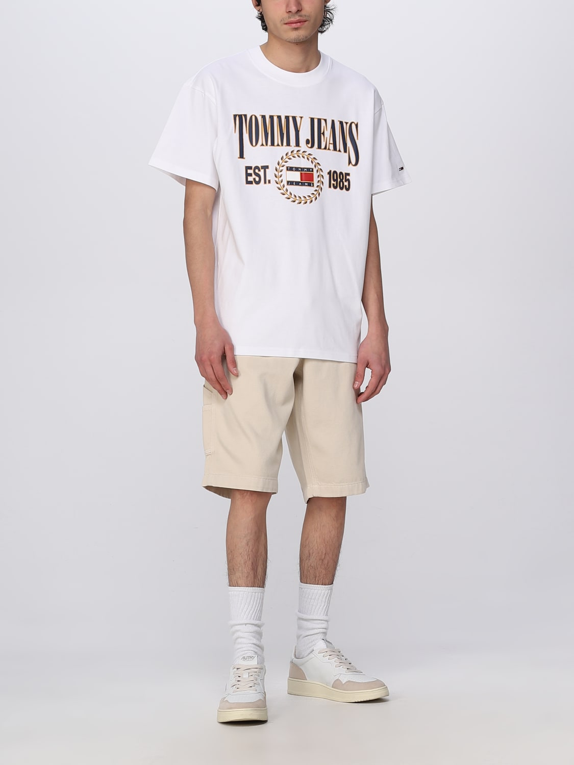 TOMMY JEANS: t-shirt for man White | Tommy Jeans t-shirt DM0DM16231 online on GIGLIO.COM