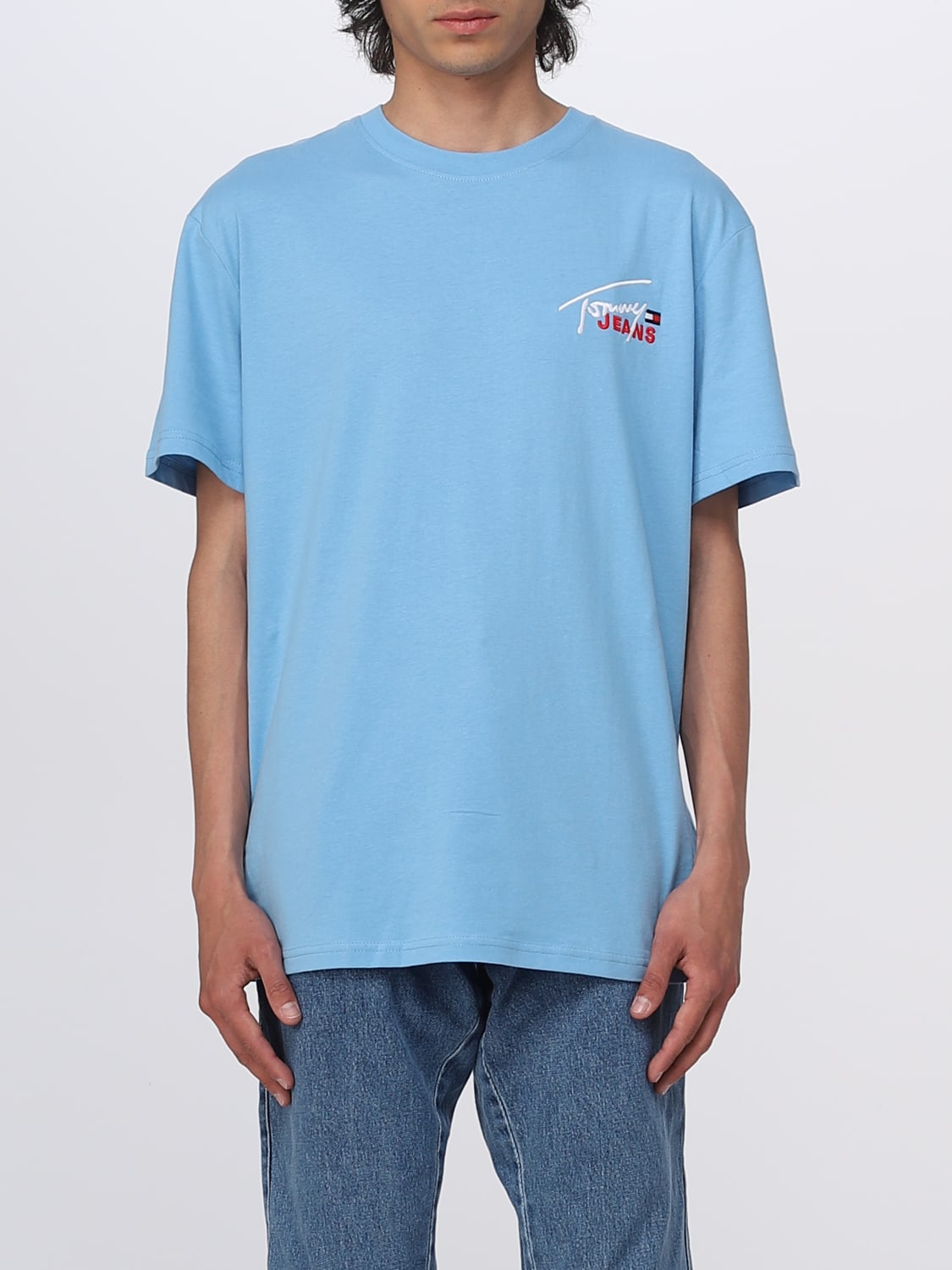 Verovering venster Cokes TOMMY JEANS: t-shirt for man - Sky Blue | Tommy Jeans t-shirt DM0DM16236  online on GIGLIO.COM