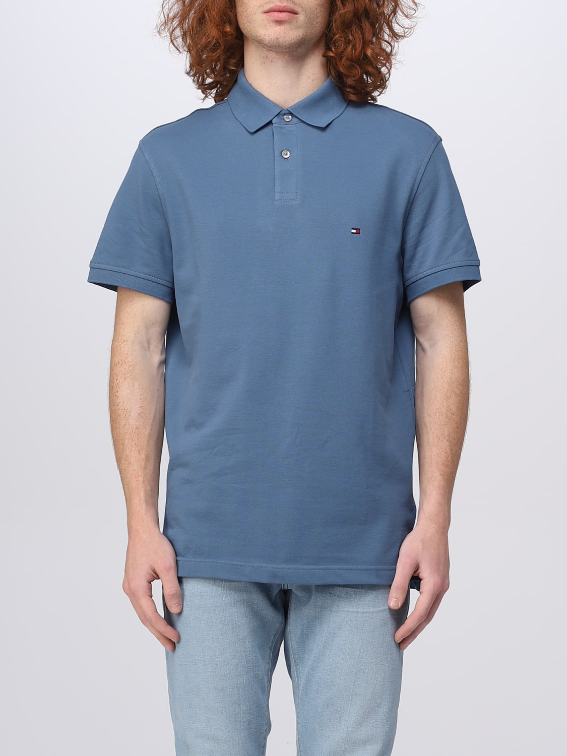 TOMMY HILFIGER: polo shirt for man - Blue | Hilfiger polo shirt MW0MW17770 on
