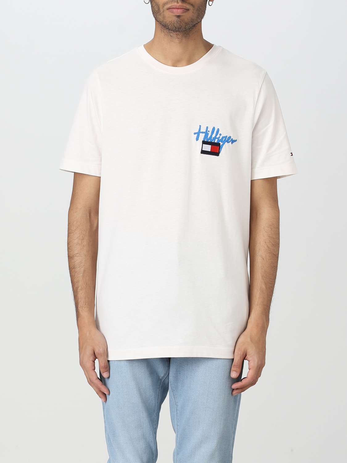 TOMMY HILFIGER: t-shirt for man - White | Hilfiger t-shirt MW0MW31266 online on GIGLIO.COM