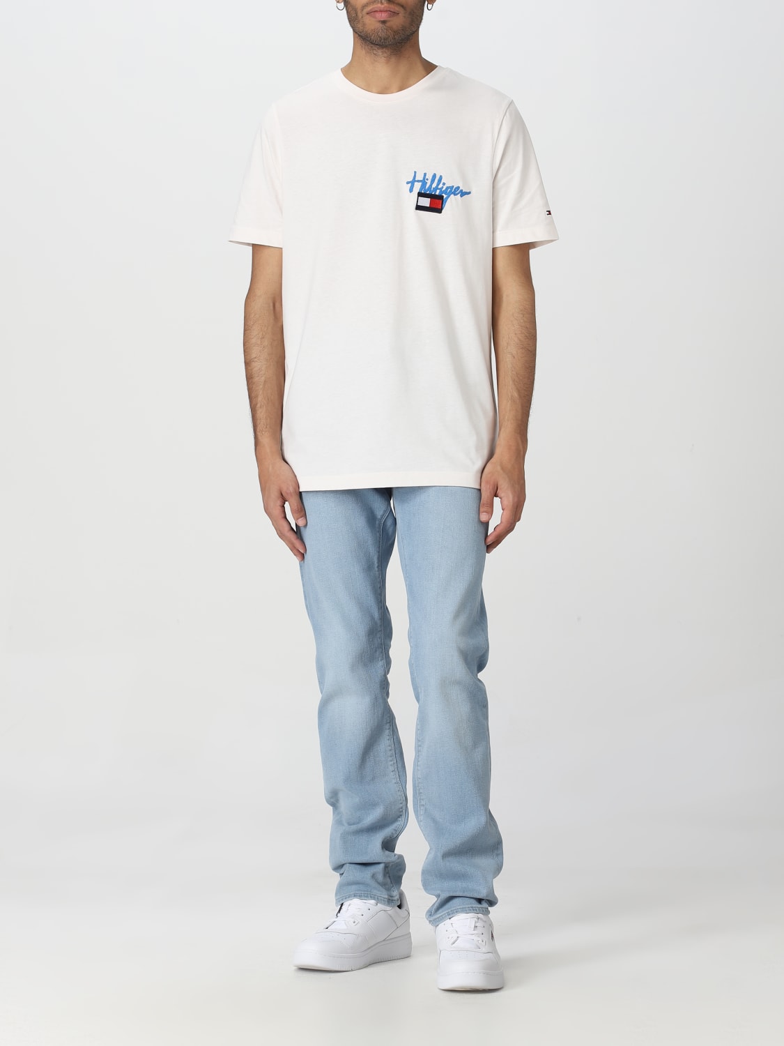 TOMMY HILFIGER: t-shirt for man - White | Hilfiger t-shirt MW0MW31266 online on GIGLIO.COM