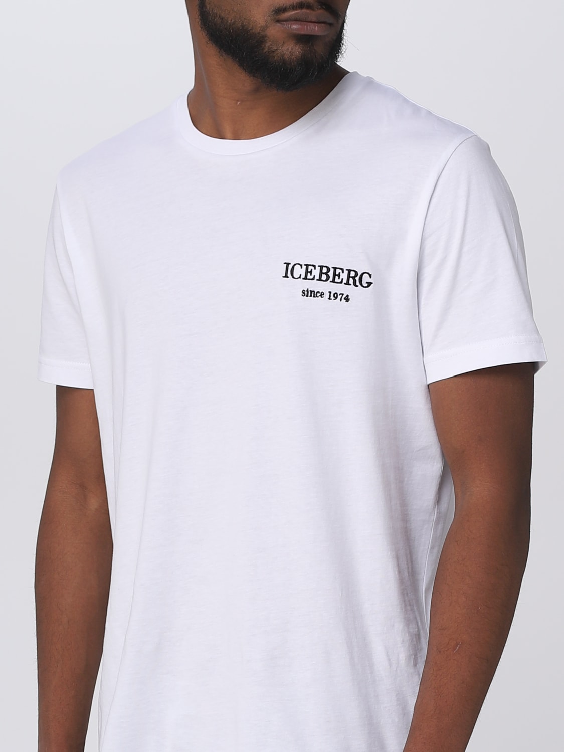 ICEBERG: t-shirt man - White | Iceberg t-shirt F0266301 online GIGLIO.COM