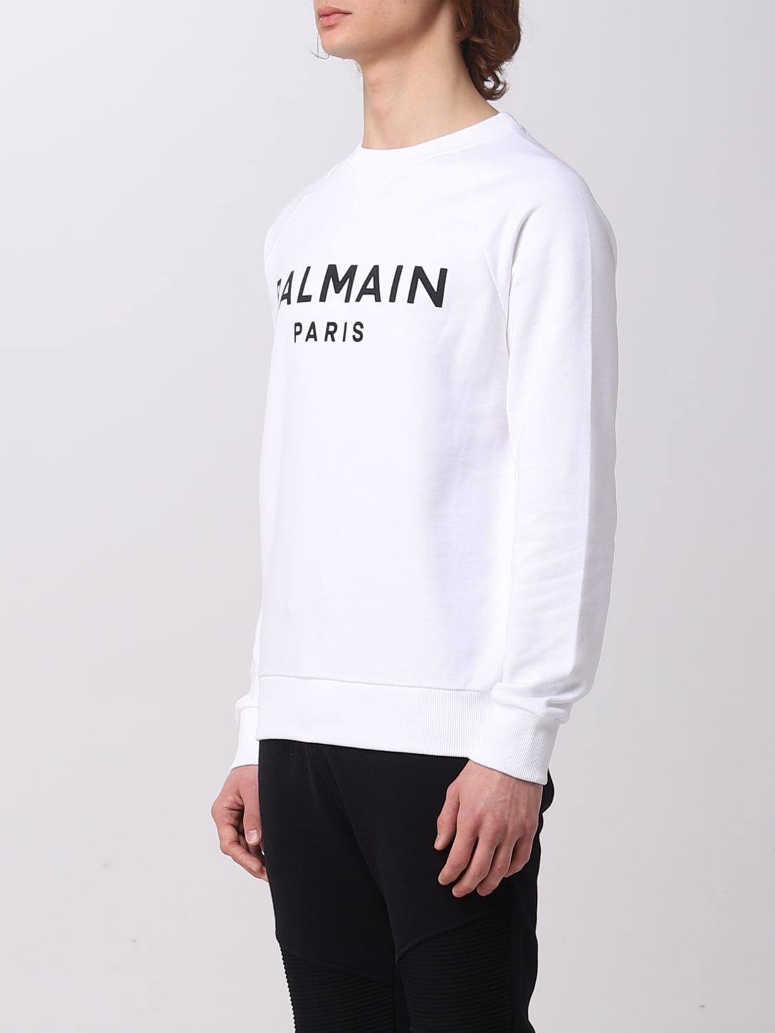 White | Balmain sweatshirt AH1JQ005BB65 online at GIGLIO.COM