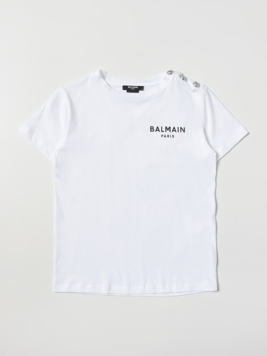 Rend revolution Tegn et billede BALMAIN KIDS: t-shirt for girls - White 2 | Balmain Kids t-shirt  BS8P21Z0057 online on GIGLIO.COM