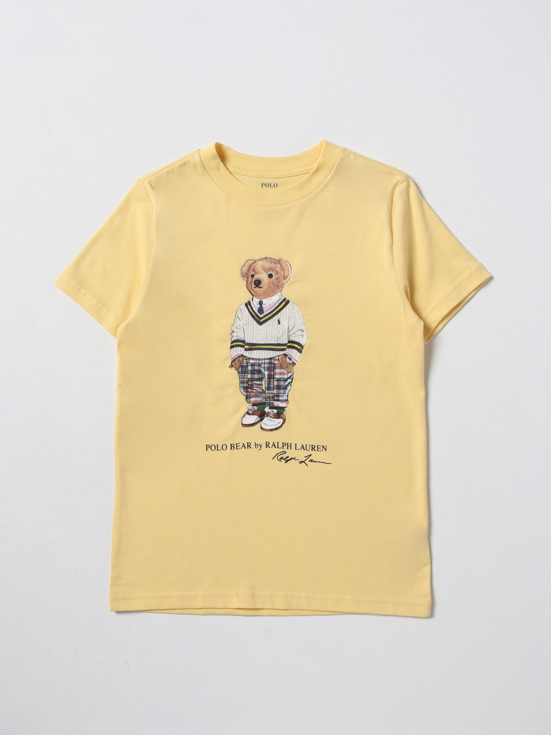 POLO RALPH t-shirt for boys - Yellow | Polo t-shirt online at GIGLIO.COM