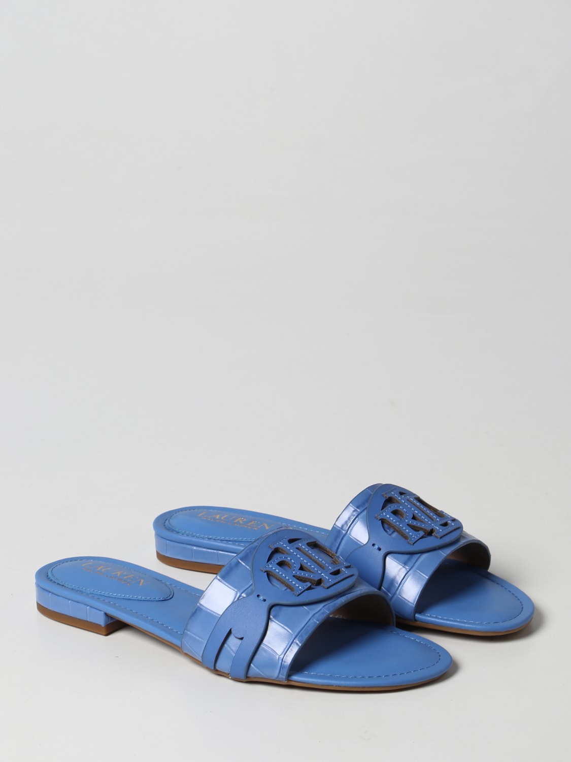 Lauren Ralph Lauren Outlet: flat sandals for woman - Gnawed Blue