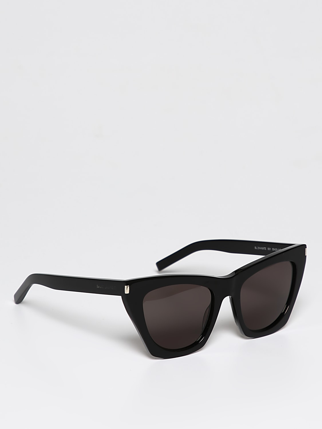 Black YSL-logo cat-eye acetate sunglasses