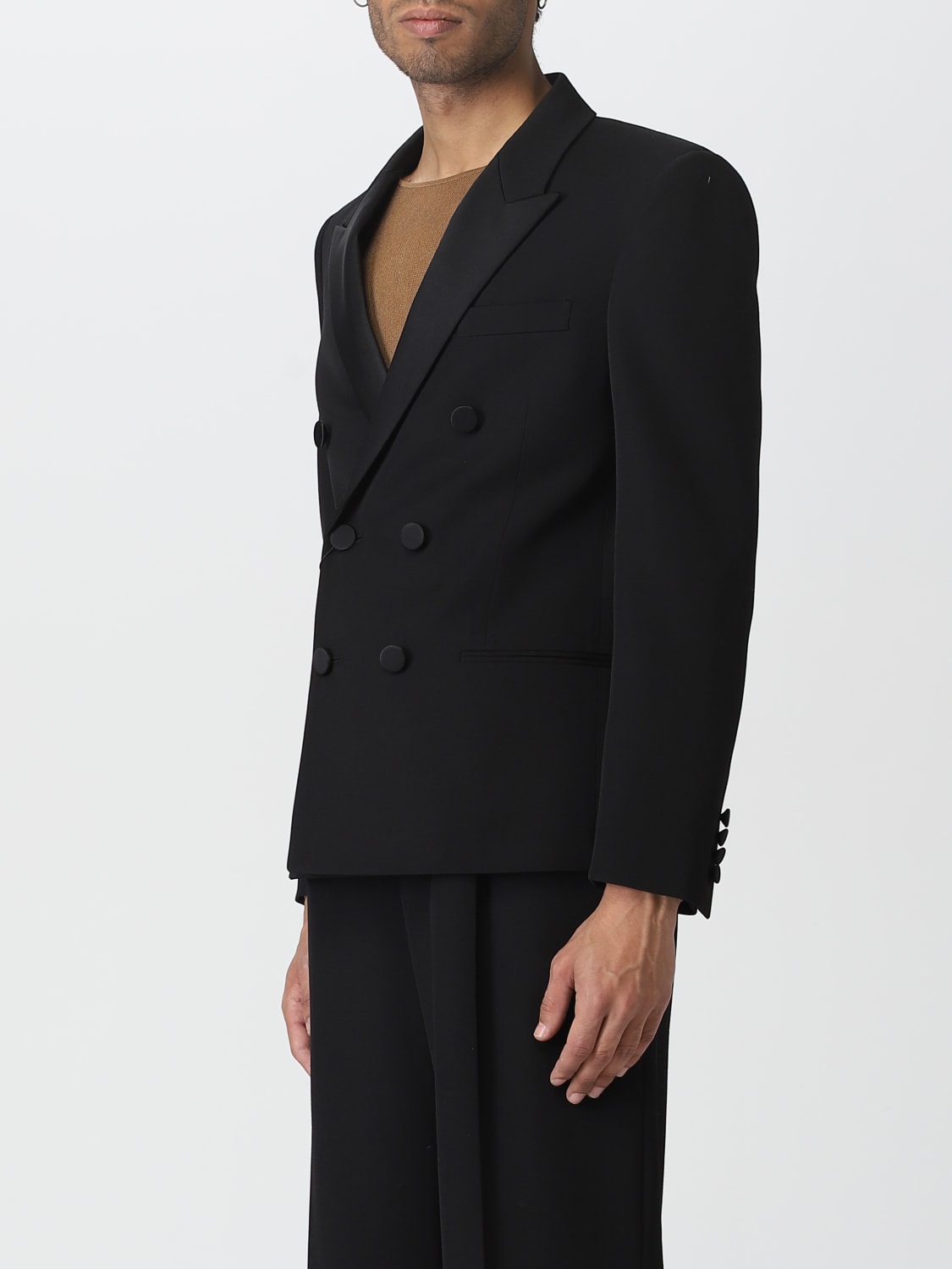 SAINT LAURENT: wool jacket - Black | Saint Laurent blazer 733674Y512W ...