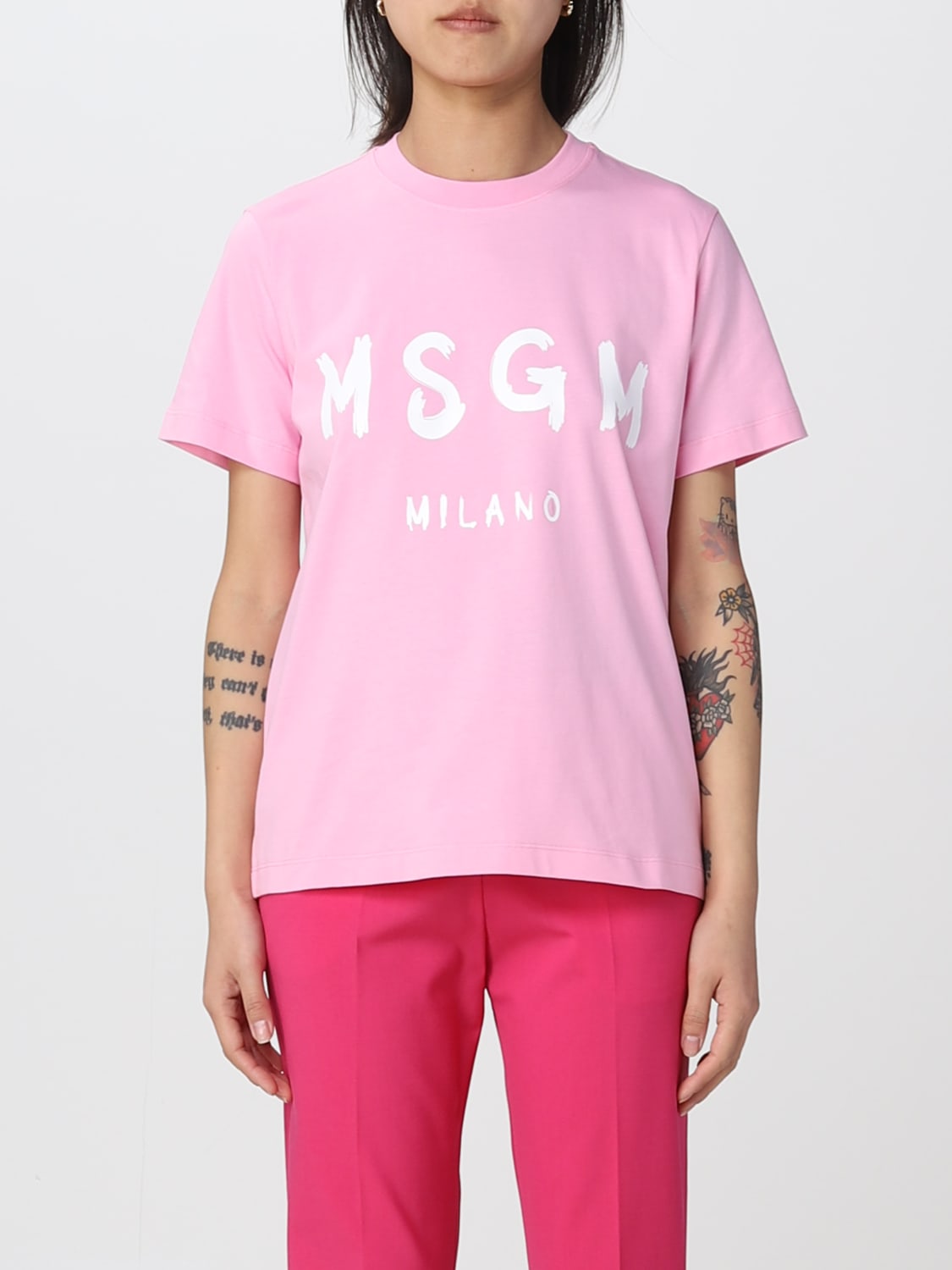 Msgmアウトレット：Tシャツ レディース - ピンク | GIGLIO.COM ...