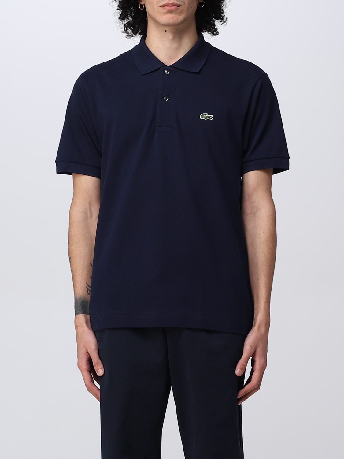 Lacoste Outlet: polo shirt for man - Navy Lacoste polo shirt L1212 online at GIGLIO.COM