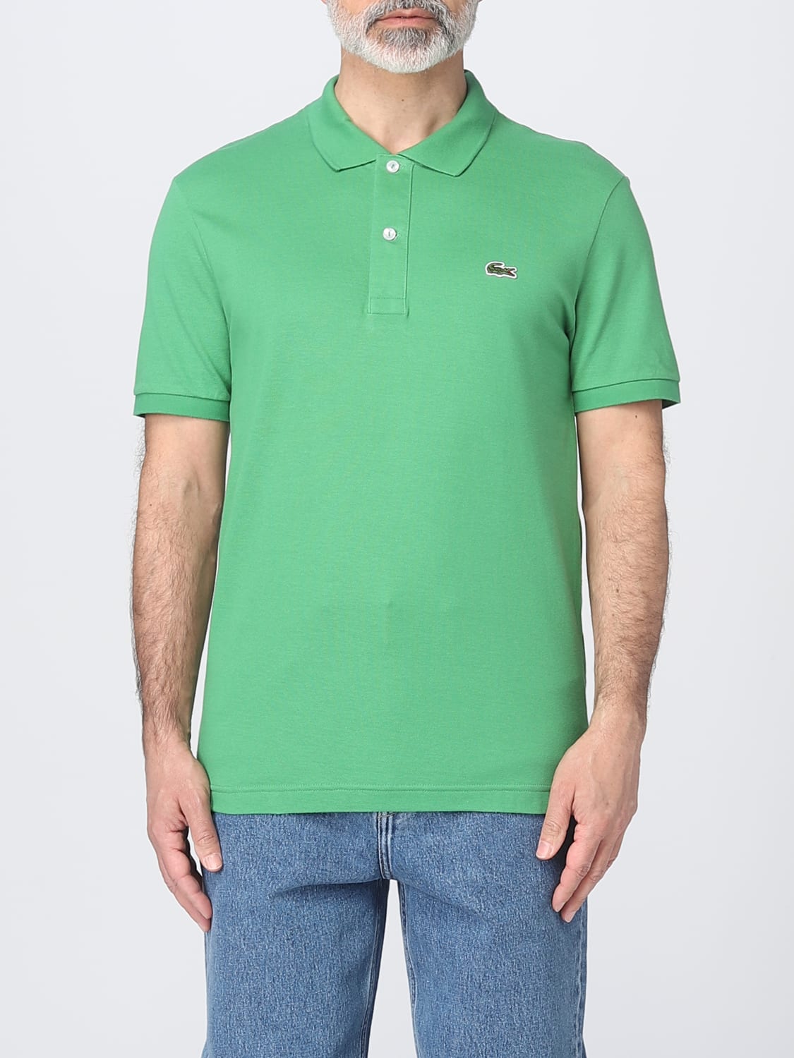 behagelig dommer spise LACOSTE: polo shirt for man - Moss Green | Lacoste polo shirt PH4012 online  on GIGLIO.COM