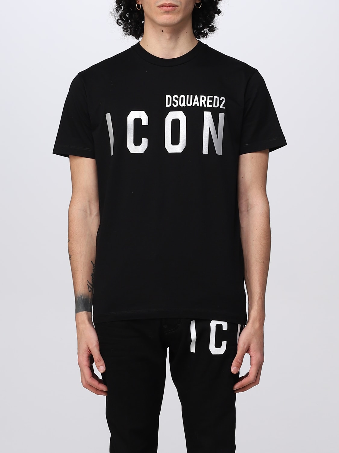 Tram Voorkeur voeden DSQUARED2: cotton T-shirt - Black 2 | Dsquared2 t-shirt S79GC0068S23009  online on GIGLIO.COM