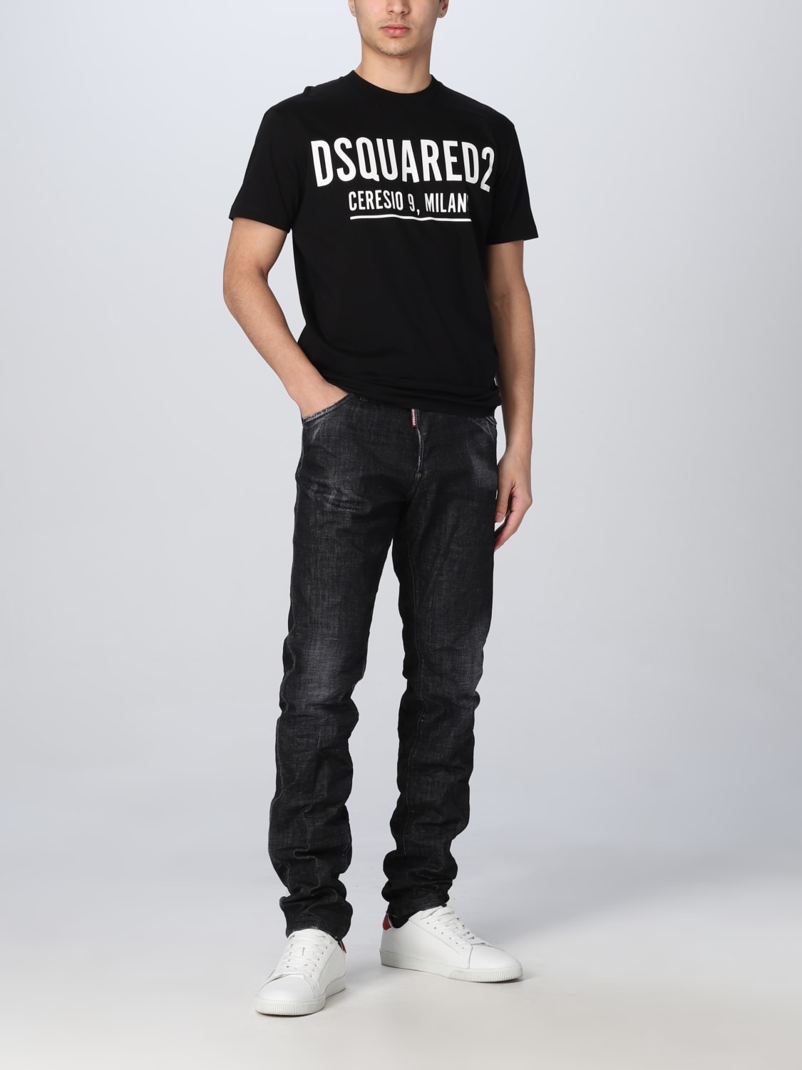 Dsquared2アウトレット：Tシャツ メンズ - ブラック | GIGLIO.COM