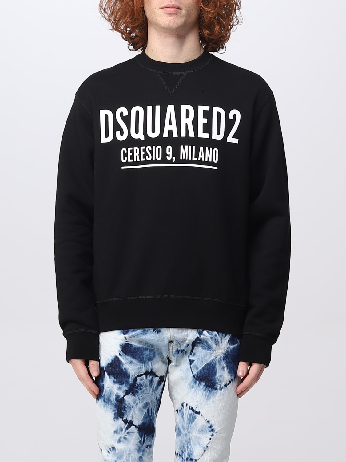 DSQUARED2: sweatshirt in cotton - Black | Dsquared2 sweatshirt