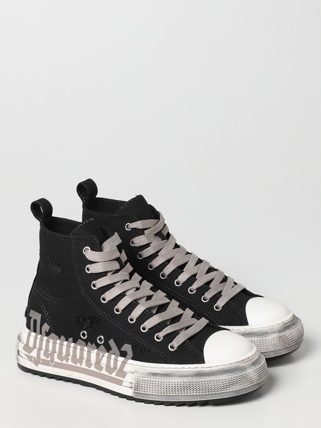 Fern Arving fremsætte Dsquared2 Outlet: Berlin sneakers in fabric - Black | Dsquared2 sneakers  SNM029325406367 online at GIGLIO.COM