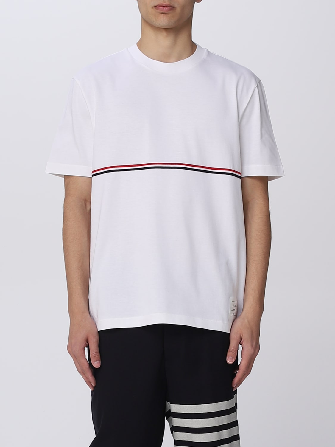 THOM BROWNE: cotton t-shirt - White | Thom Browne t-shirt