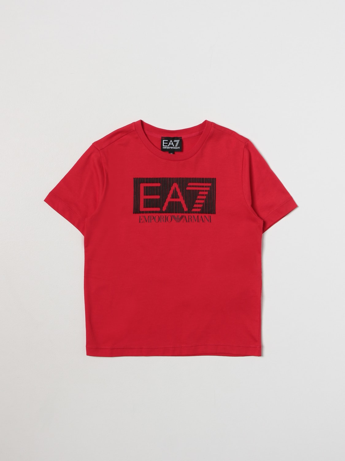 EA7: t-shirt for boys - Red | Ea7 t-shirt 3RBT53BJ02Z online on GIGLIO.COM