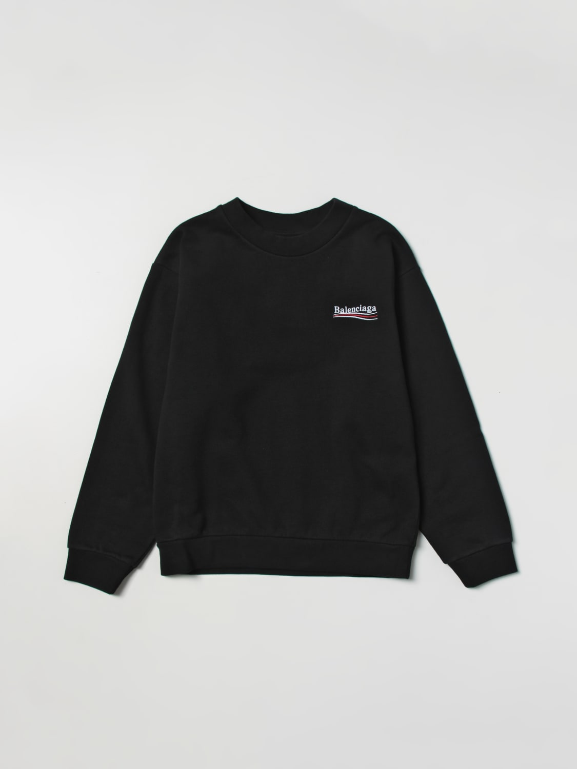 BALENCIAGA: cotton sweatshirt with Political Campaign logo Black  Balenciaga sweater 682018TMVE6 online on
