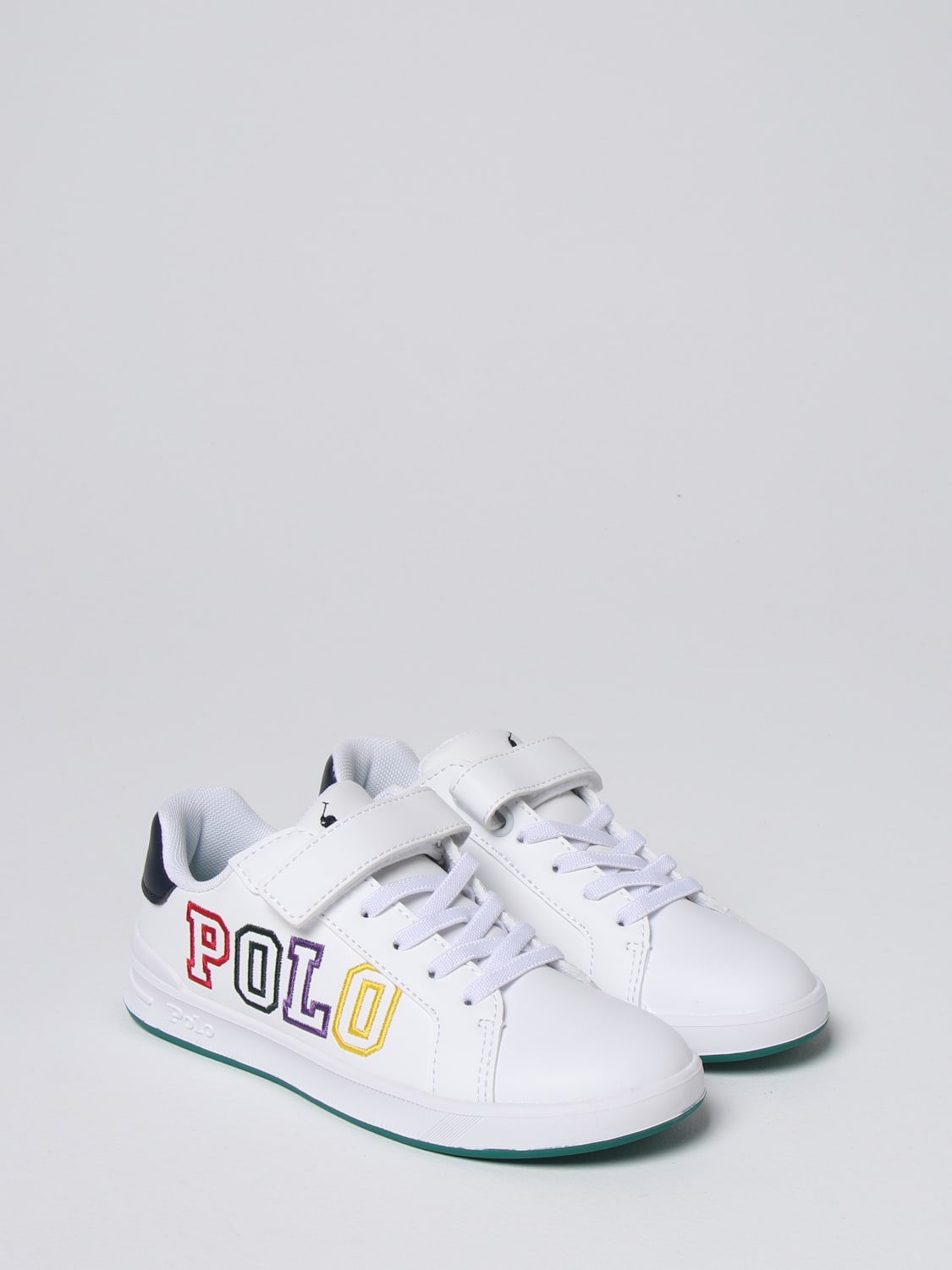 Sneakers Polo Ralph Lauren: Sneakers Heritage Court II Polo Ralph Lauren in pelle sintetica bianco 2