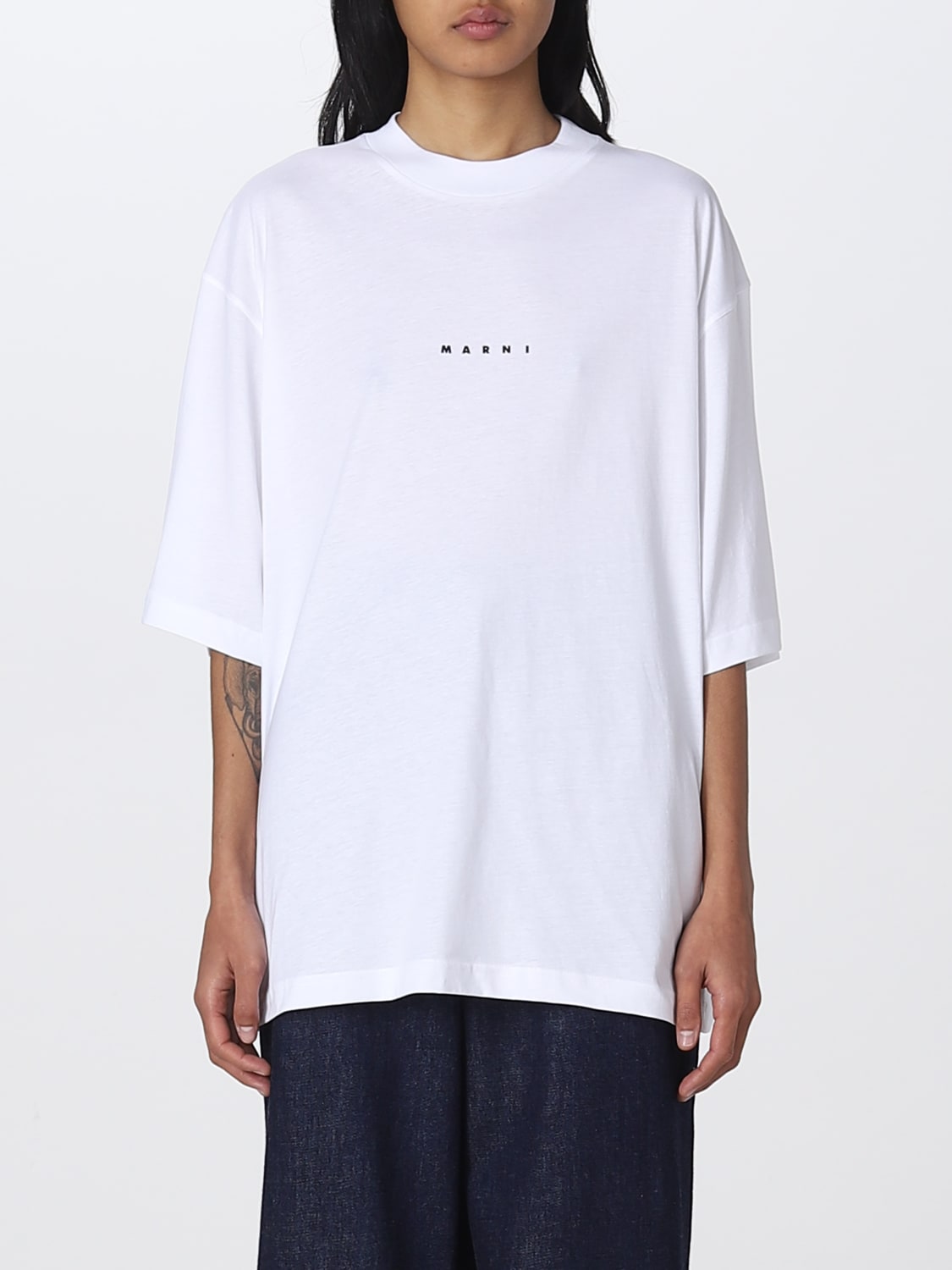 MARNI: T-shirt in cotton - White | Marni t-shirt THJE0263P1USCS87 ...