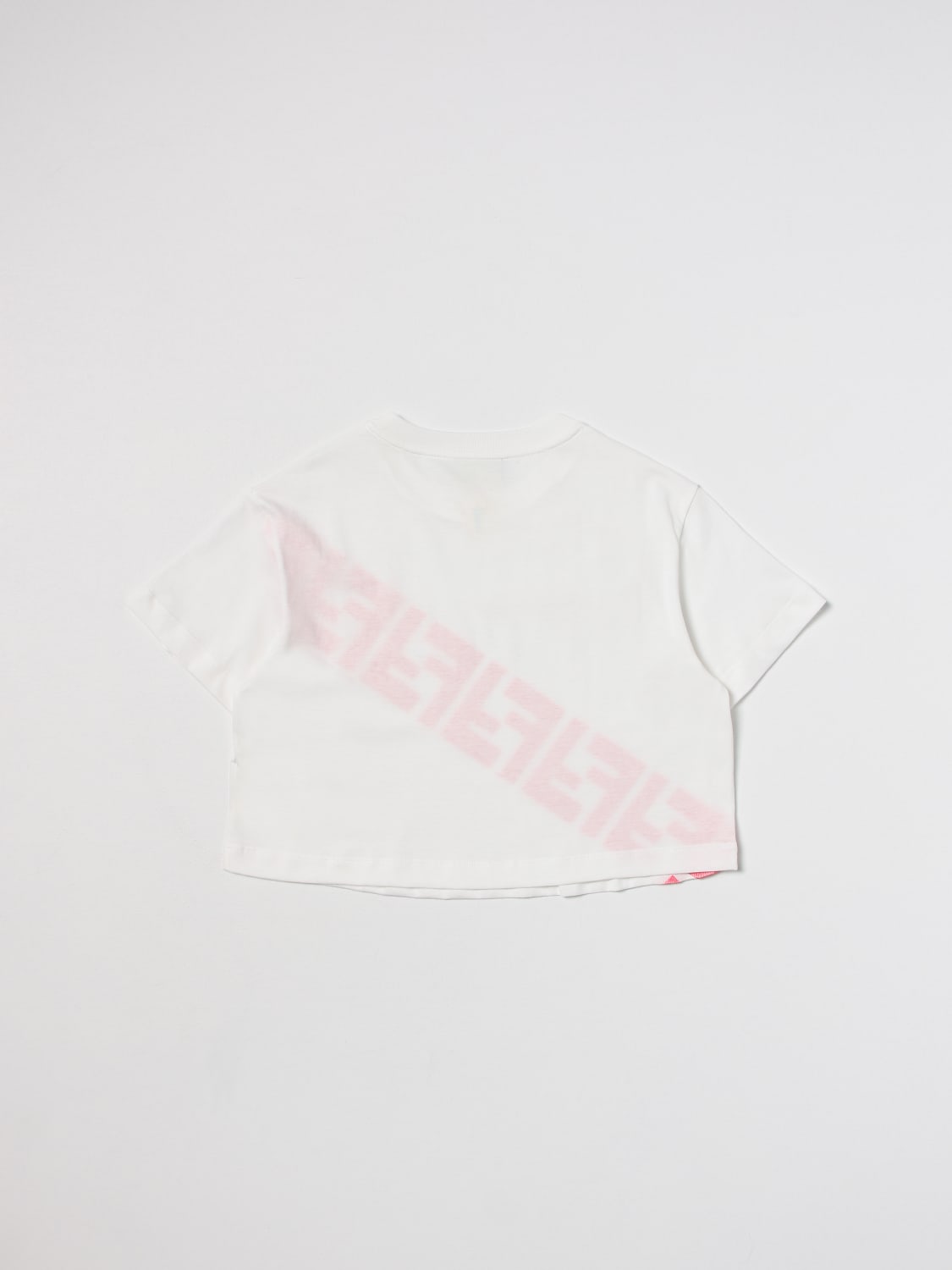 Fendi Kids Outlet: cotton T-shirt - White | Fendi Kids t-shirt