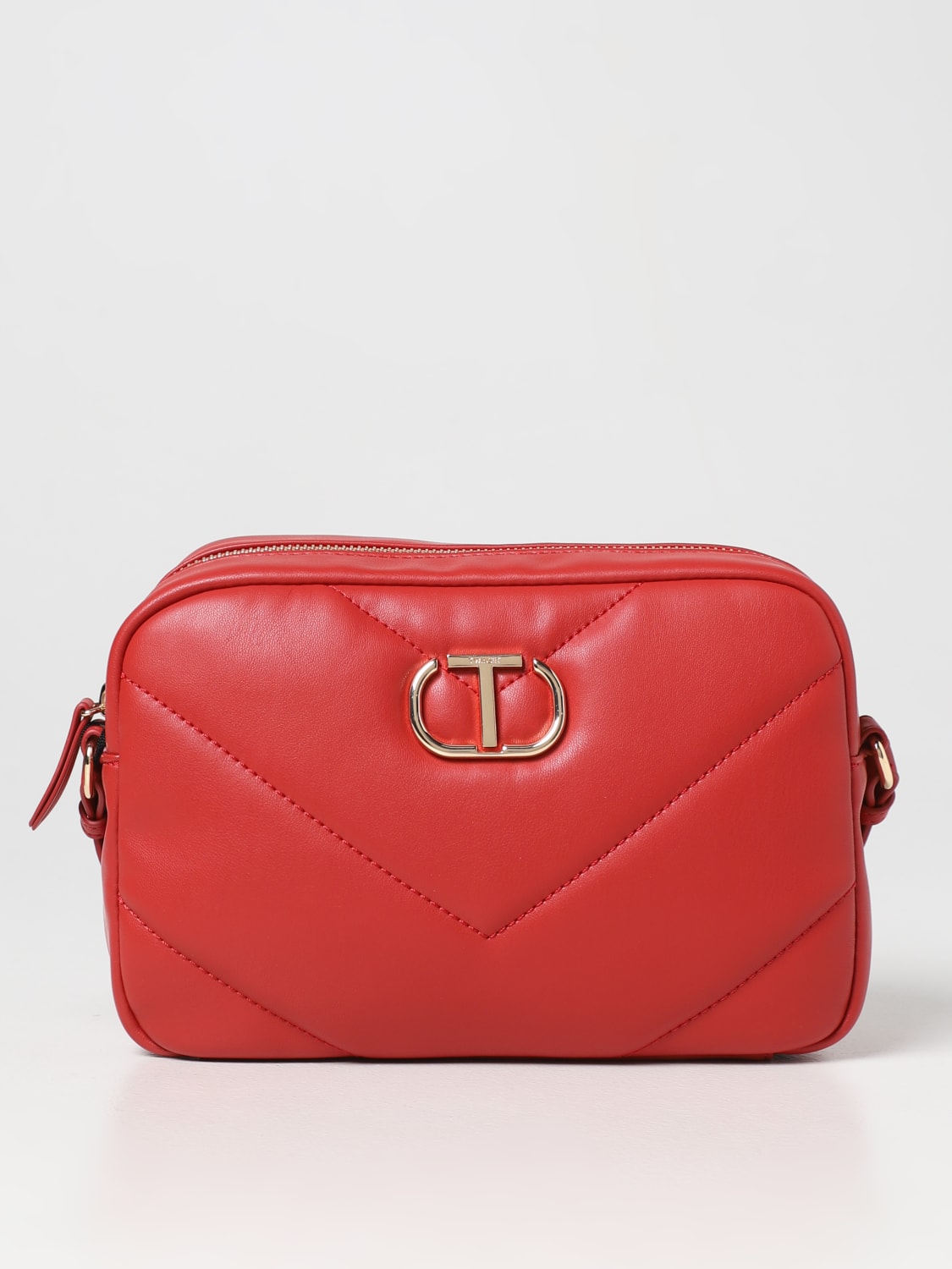 TWINSET: bag in synthetic leather - Red  Twinset crossbody bags 231TB7116  online at