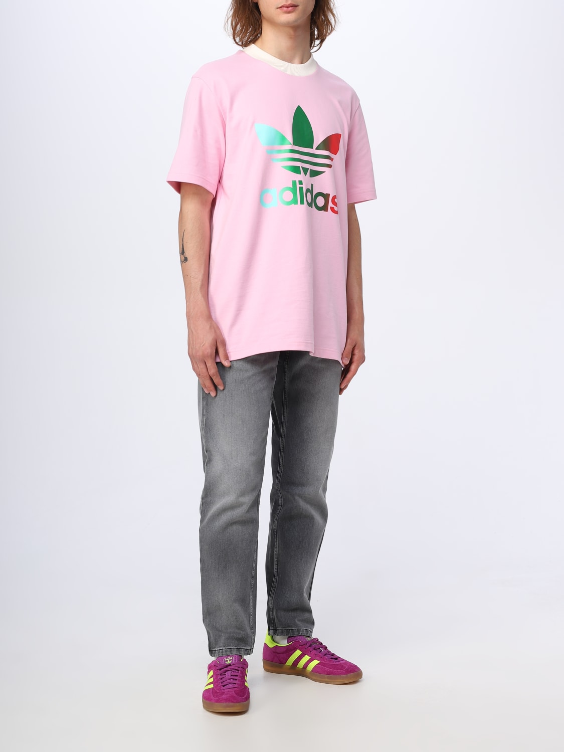 ADIDAS ORIGINALS: t-shirt for men - Pink | Adidas Originals t-shirt ...