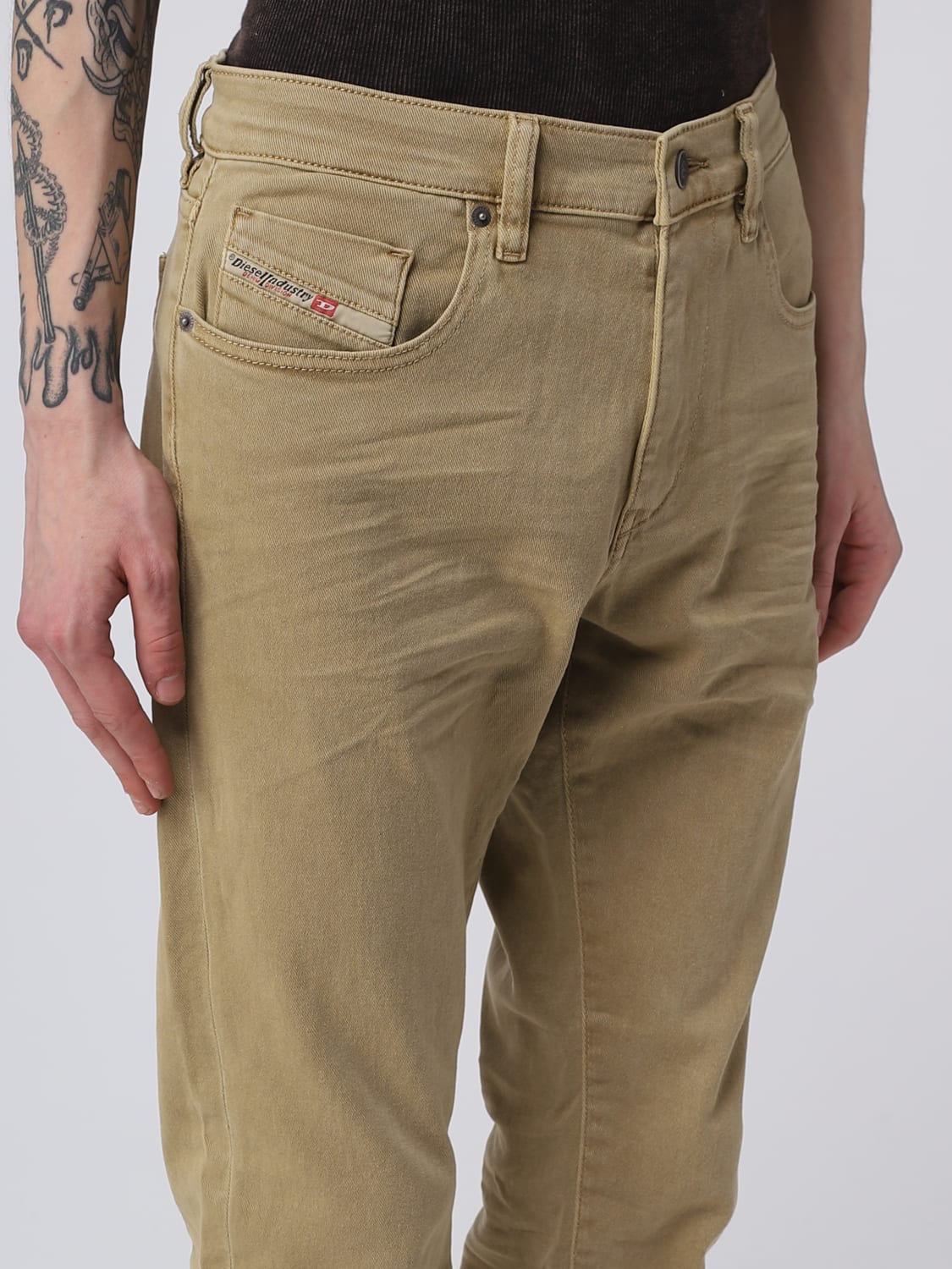 Inwoner Dictatuur Geval DIESEL: denim jeans - Beige | Diesel jeans A035580QWTY online on GIGLIO.COM