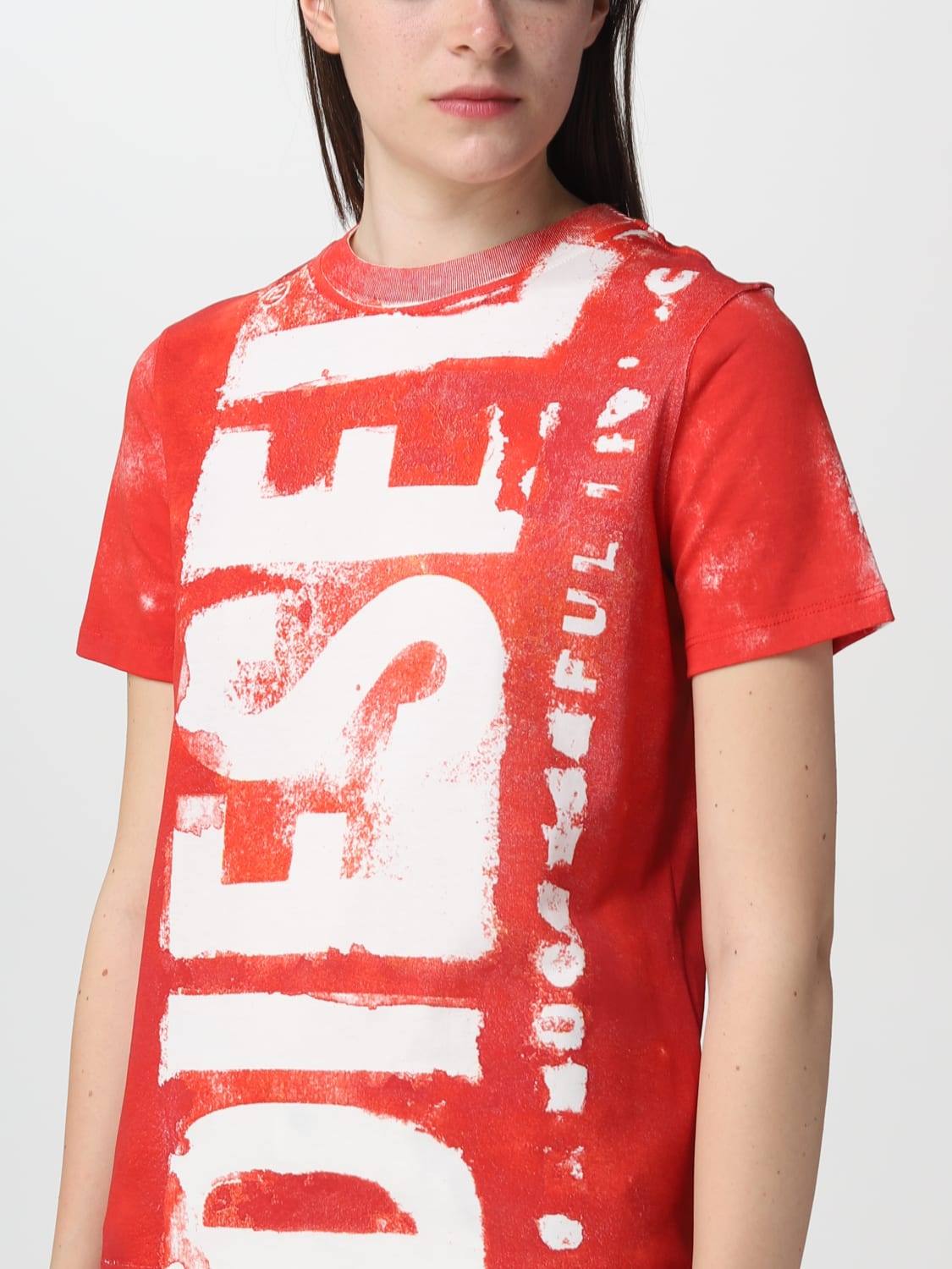conjunctie neef Wanorde DIESEL: t-shirt in cotton - Red | Diesel t-shirt A095120BASU online on  GIGLIO.COM