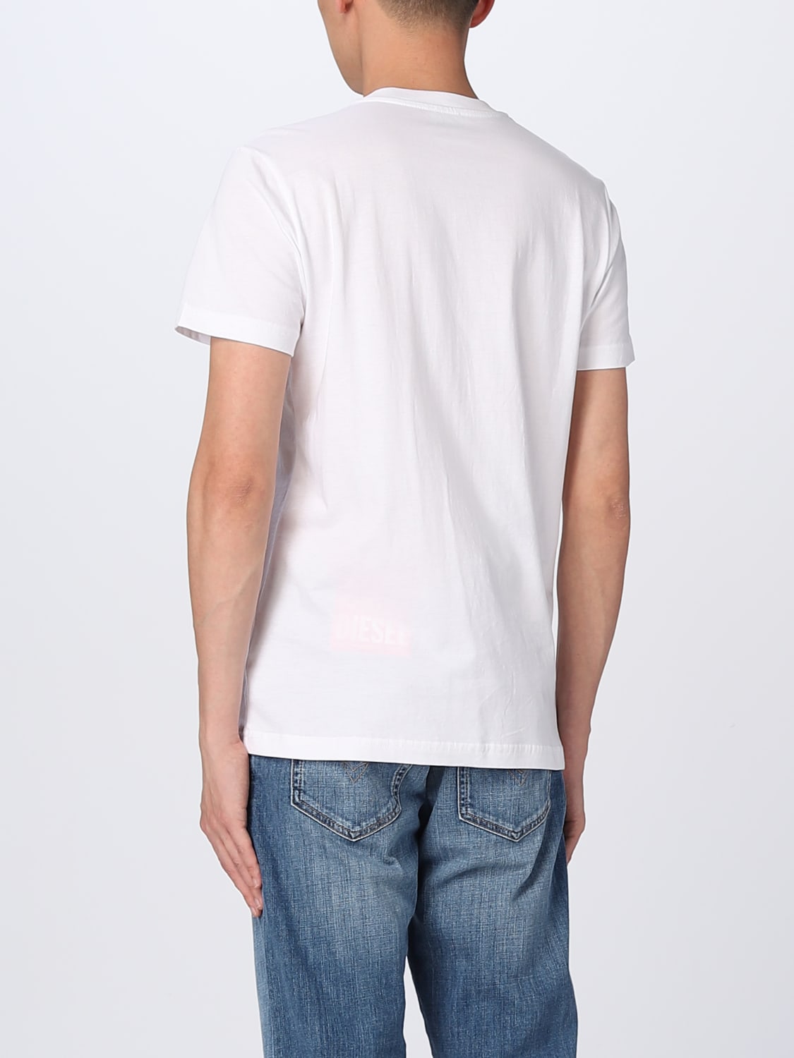 DIESEL: t-shirt in cotton - White | Diesel t-shirt A103760GRAI online ...