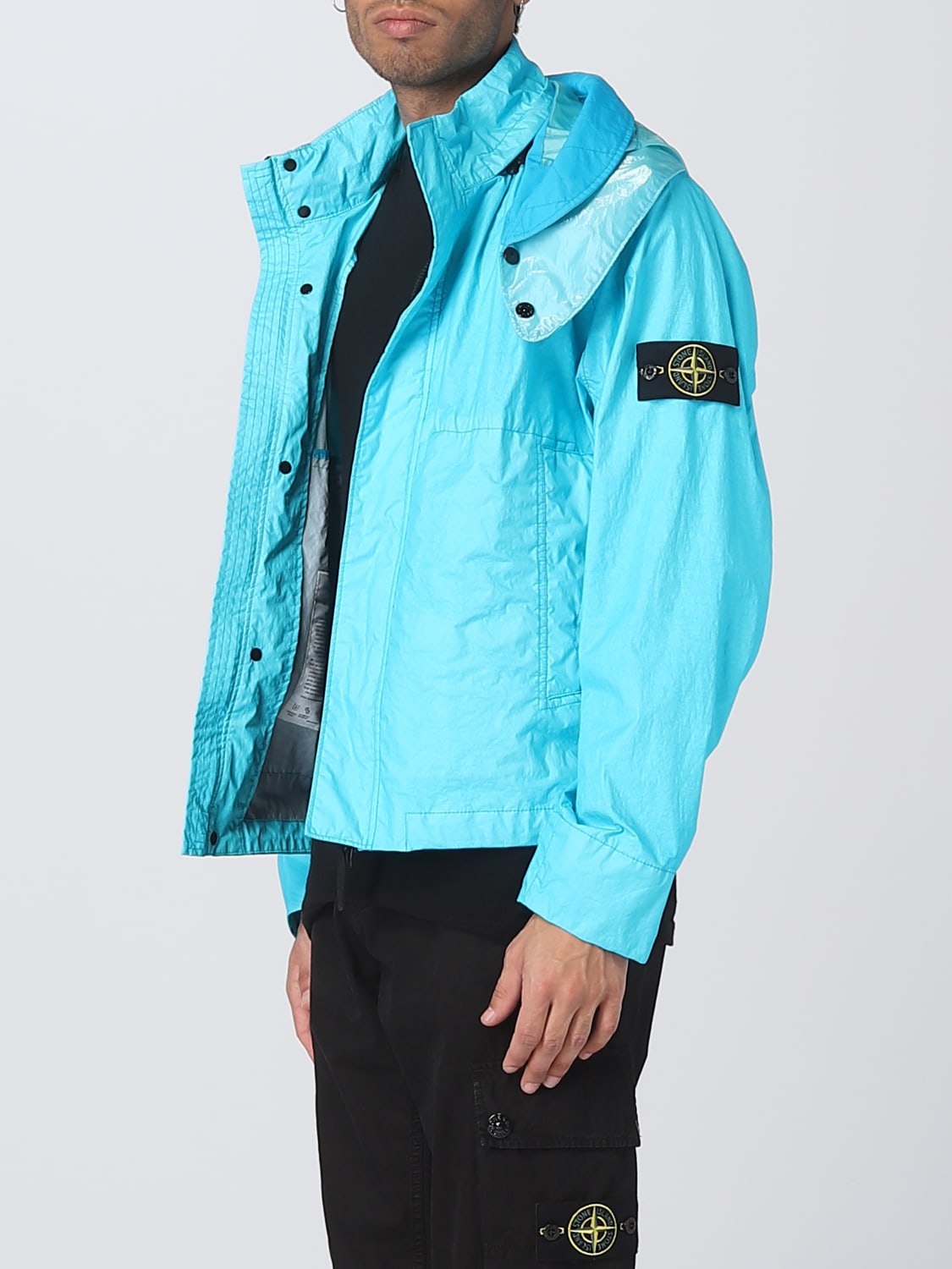 Stone Island Outlet: jacket for man - Gnawed Blue | Stone Island