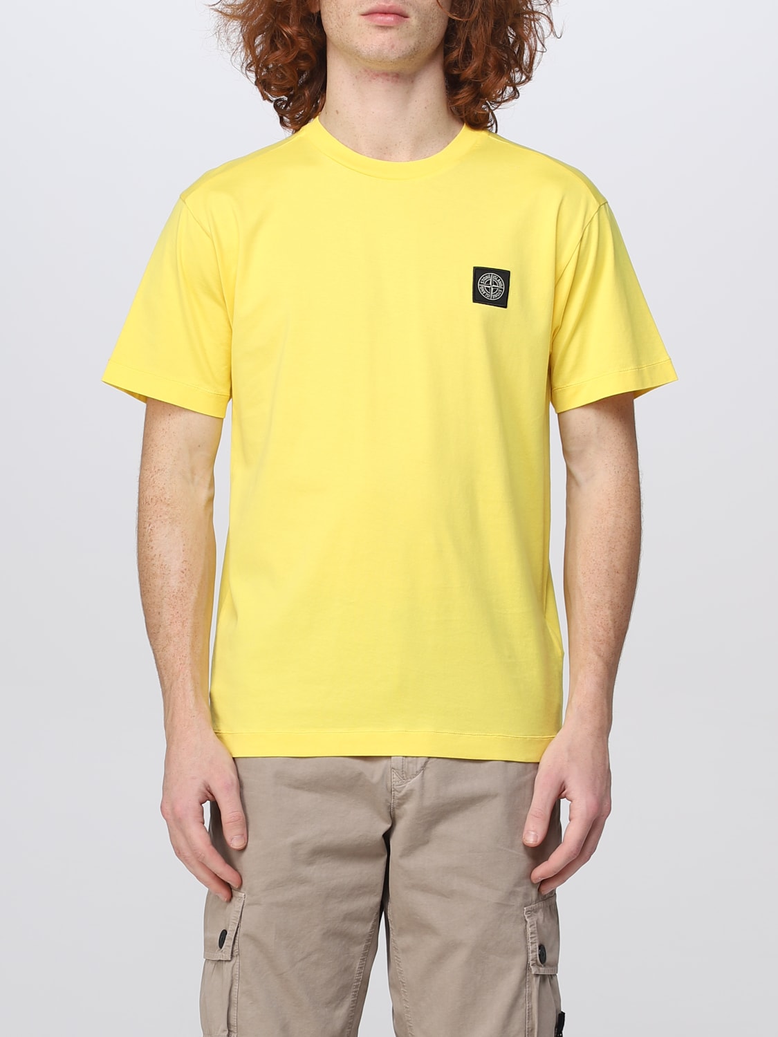 tot nu slepen vergelijking STONE ISLAND: t-shirt for man - Yellow | Stone Island t-shirt 101524113  online on GIGLIO.COM