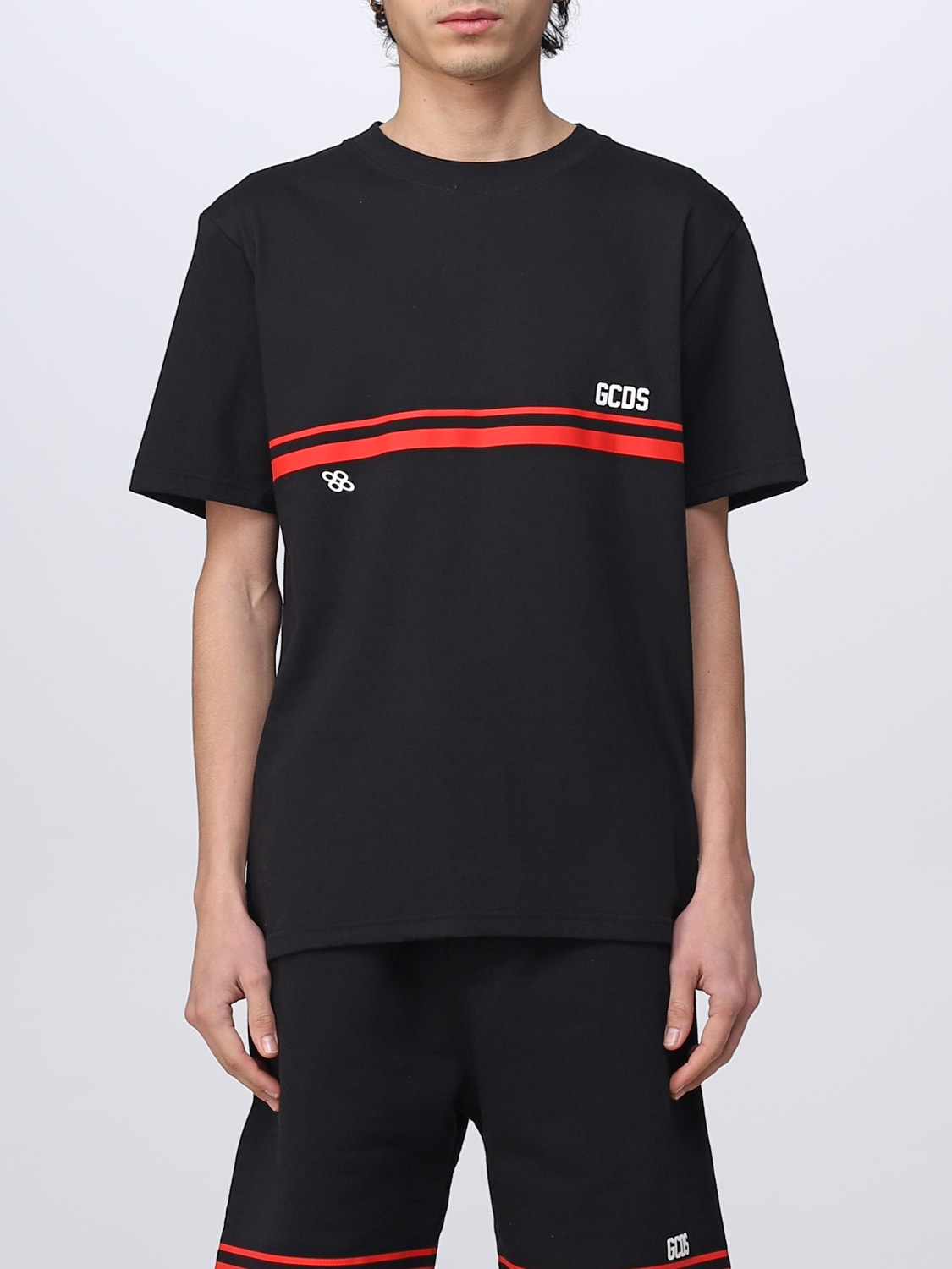 T-shirt Gcds: T-shirt Gcds con bande a contrasto nero 2