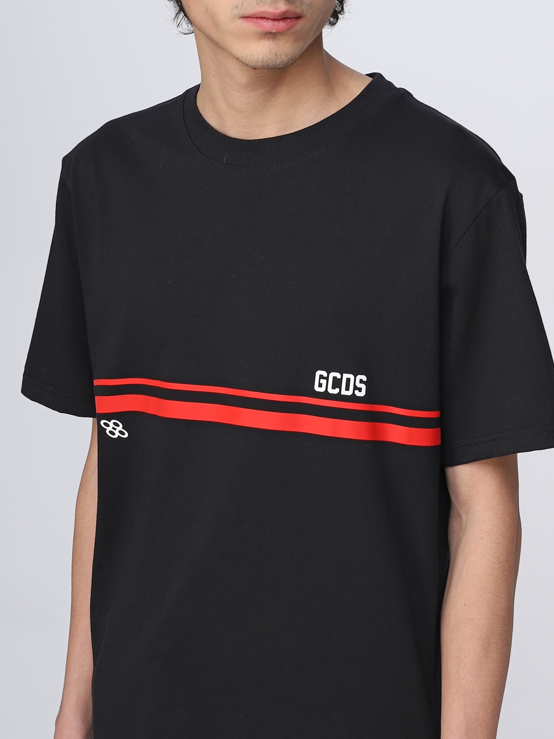T-shirt Gcds: T-shirt Gcds con bande a contrasto nero 2