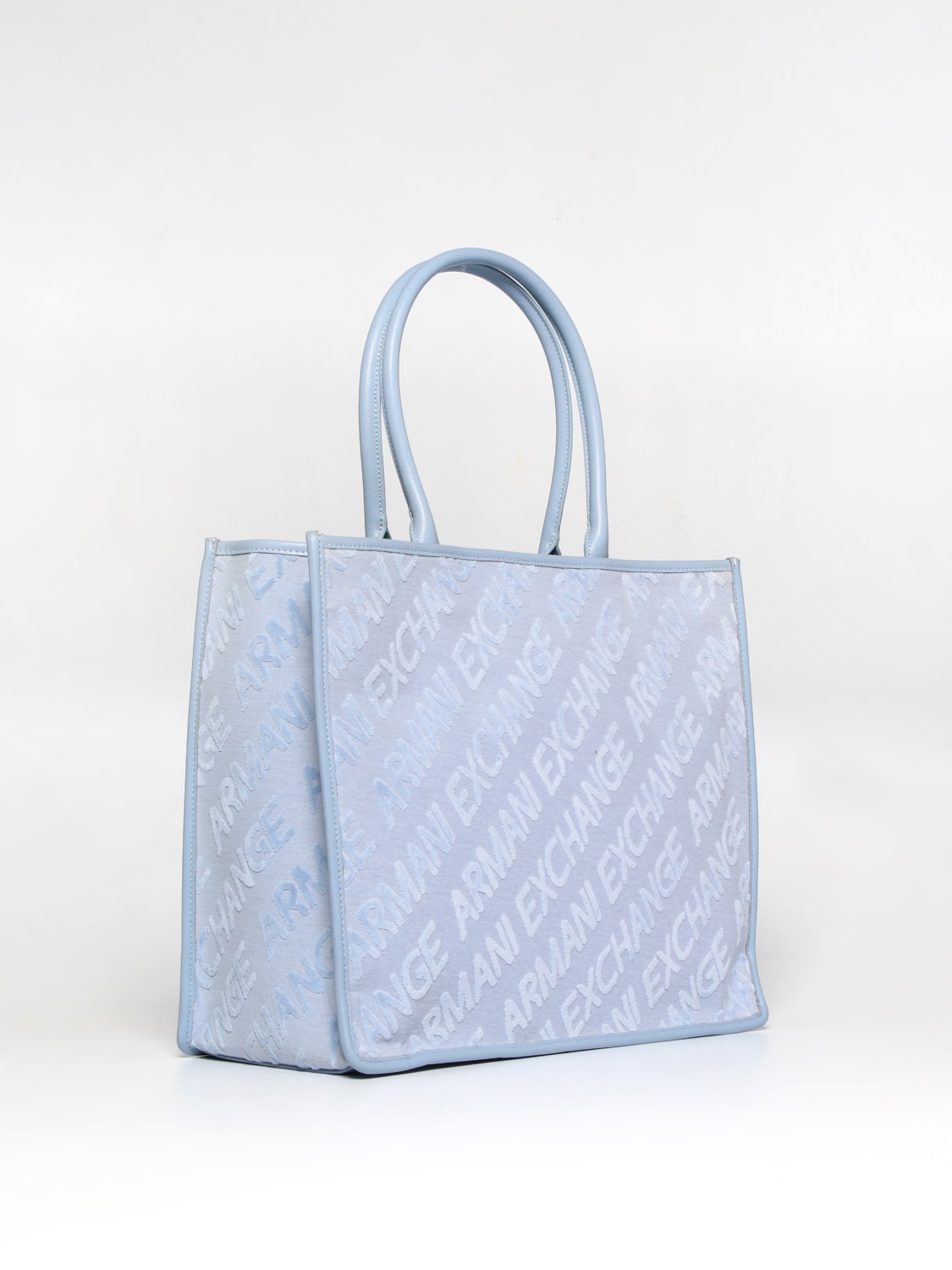 Armani Exchange Outlet: tote bags for woman - Sky Blue | Armani