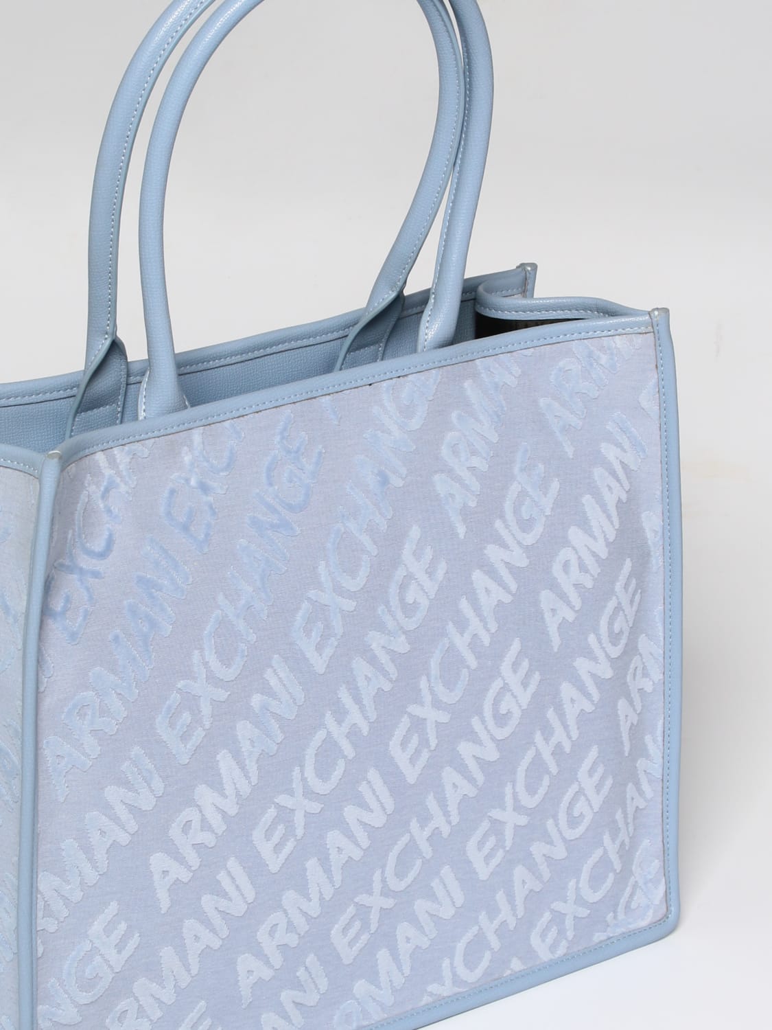 Armani Exchange Outlet: tote bags for woman - Sky Blue | Armani