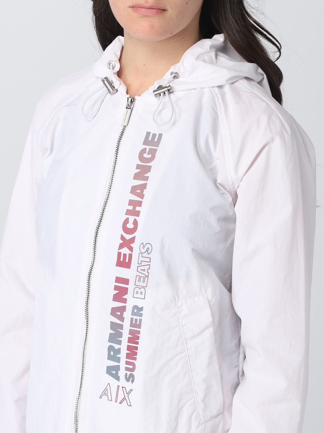 ARMANI EXCHANGE: jacket for woman - White Armani Exchange jacket online on GIGLIO.COM