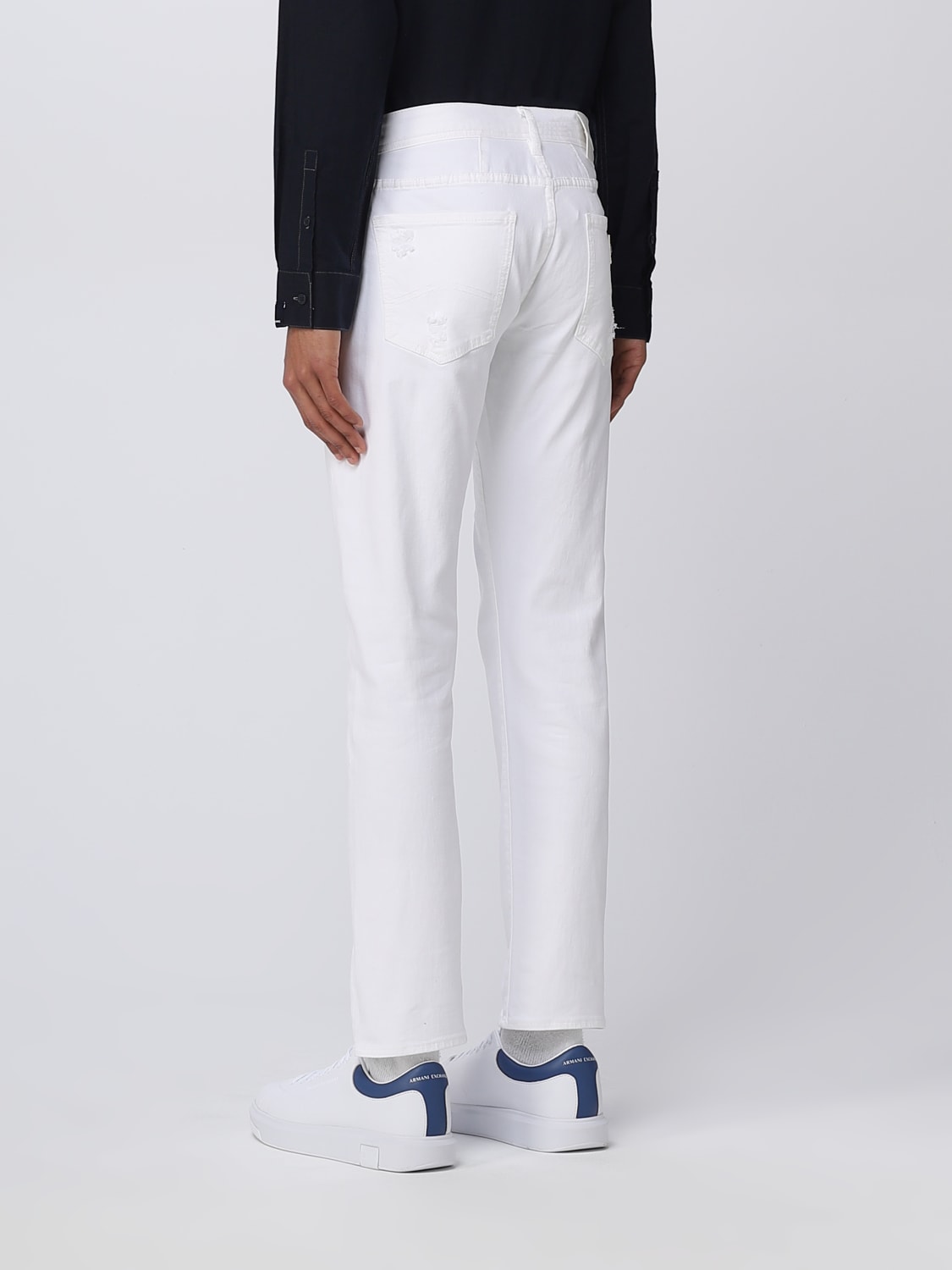EXCHANGE: jeans for man - White | Armani Exchange 3RZJ13Z1AAZ online on GIGLIO.COM