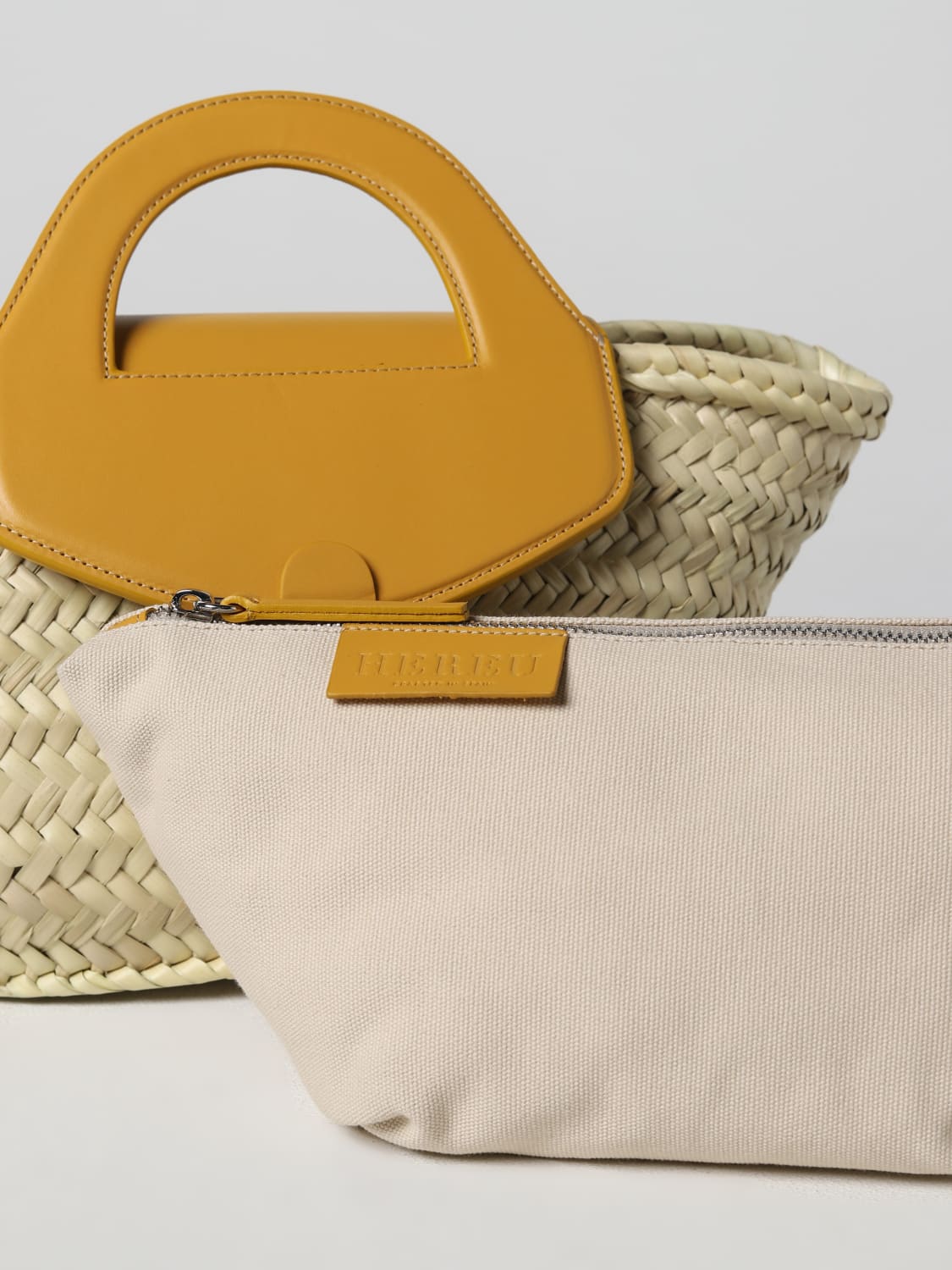 HEREU: handbag for woman - Yellow  Hereu handbag WBR23ALQU003 online at