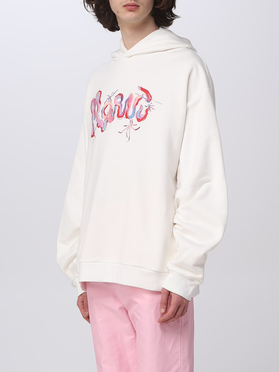 Marni Heart-printed Sweatshirt In White