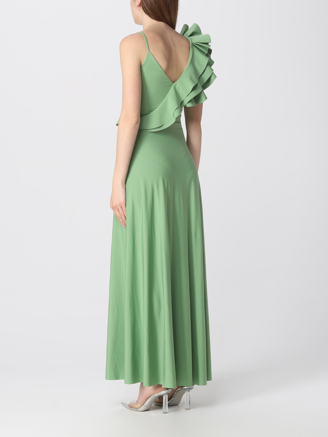 MAYGEL CORONEL: dress for - Green | Maygel Coronel dress VT-044-JGN online GIGLIO.COM