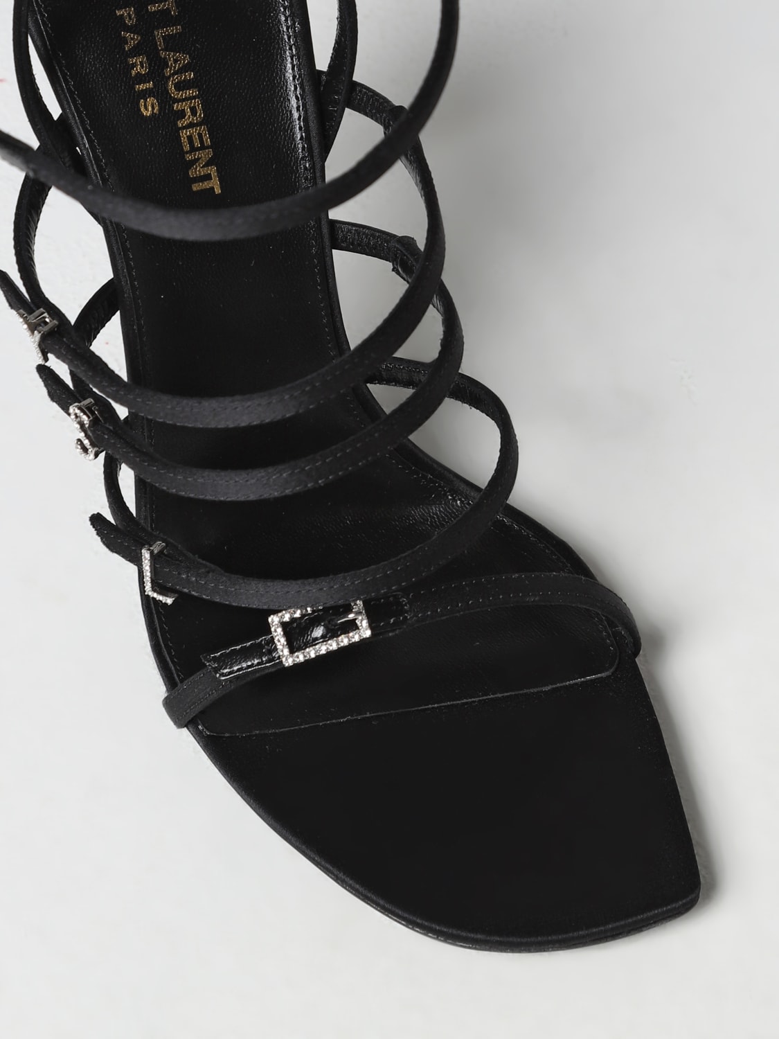 Sandali con tacco Saint Laurent: Sandalo Jerry Saint Laurent in raso nero 2