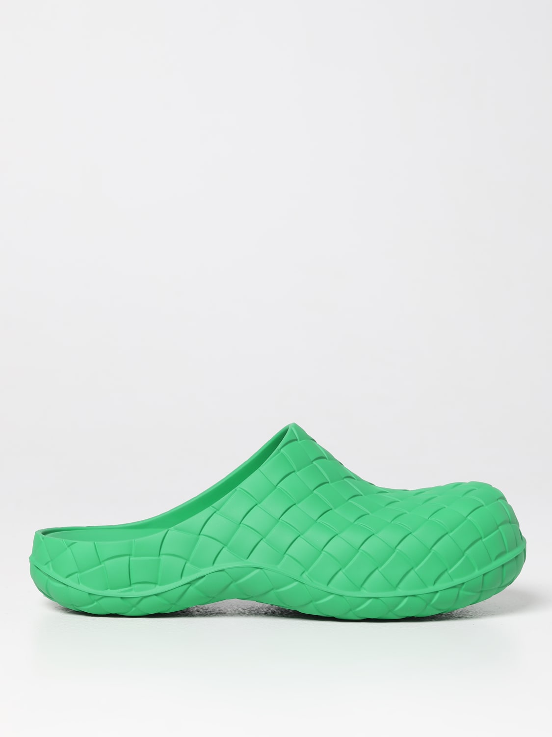 Perceptueel Respectvol Inschrijven BOTTEGA VENETA: sabots in woven rubber - Green | Bottega Veneta sandals  741339V11T0 online on GIGLIO.COM