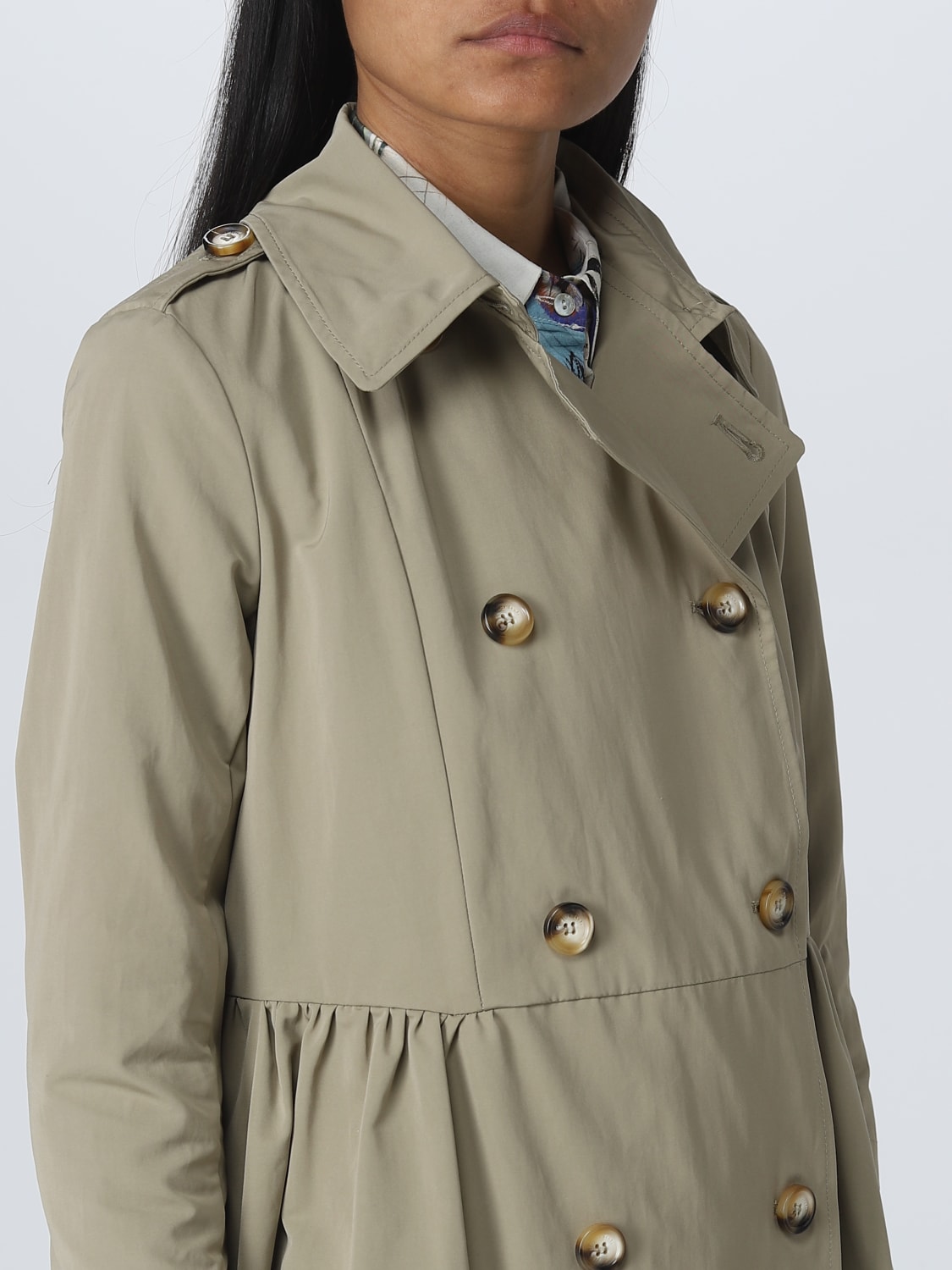 SANTI: coat for woman - Beige | Alessia Santi trench coat 311SD35030 online on GIGLIO.COM