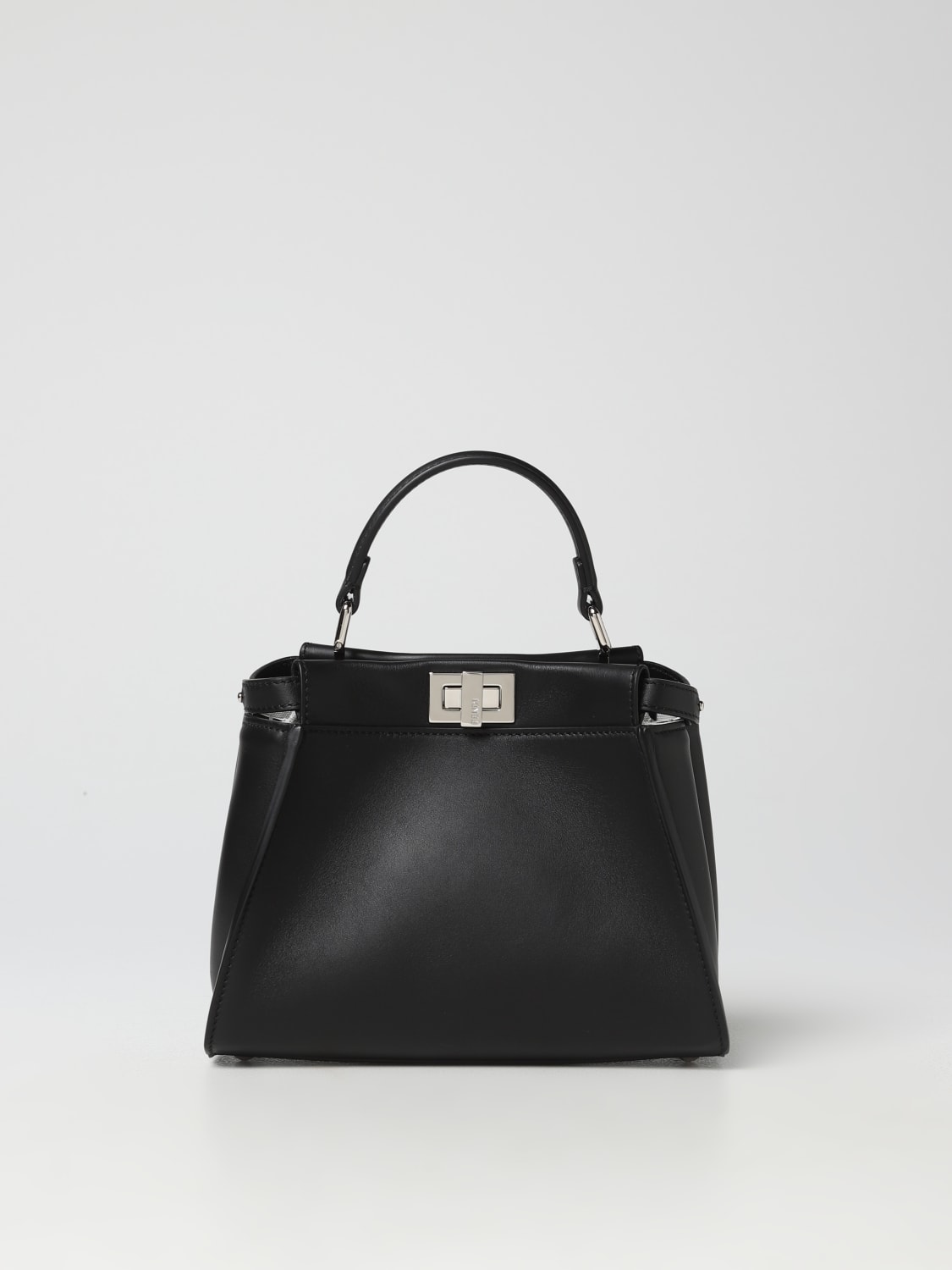FENDI: Peekaboo smooth leather bag - Black | Fendi handbag 8BN244ANXU ...