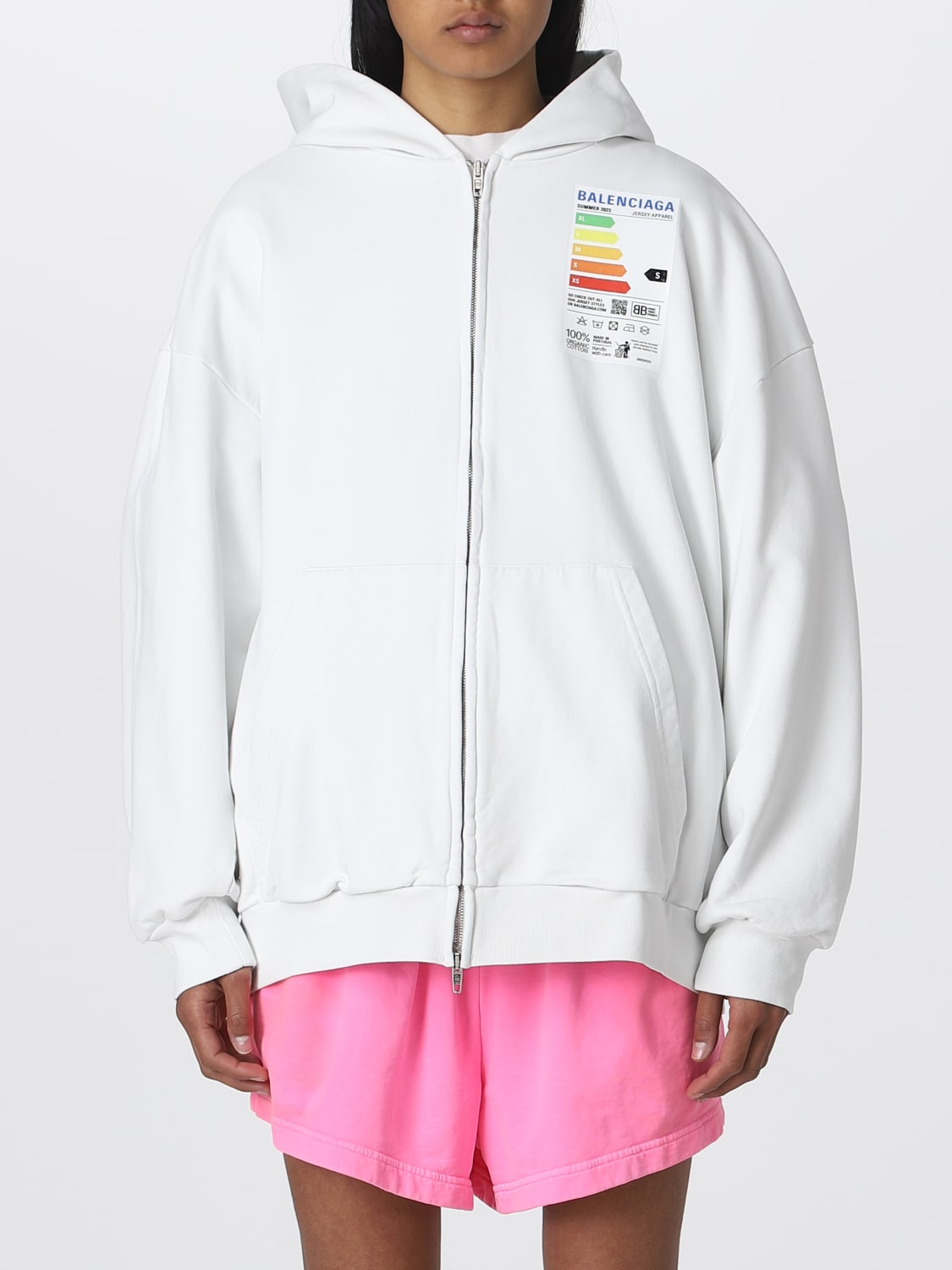 BALENCIAGA: sweatshirt for woman - White | Balenciaga sweatshirt 744454 TOVD6 online GIGLIO.COM