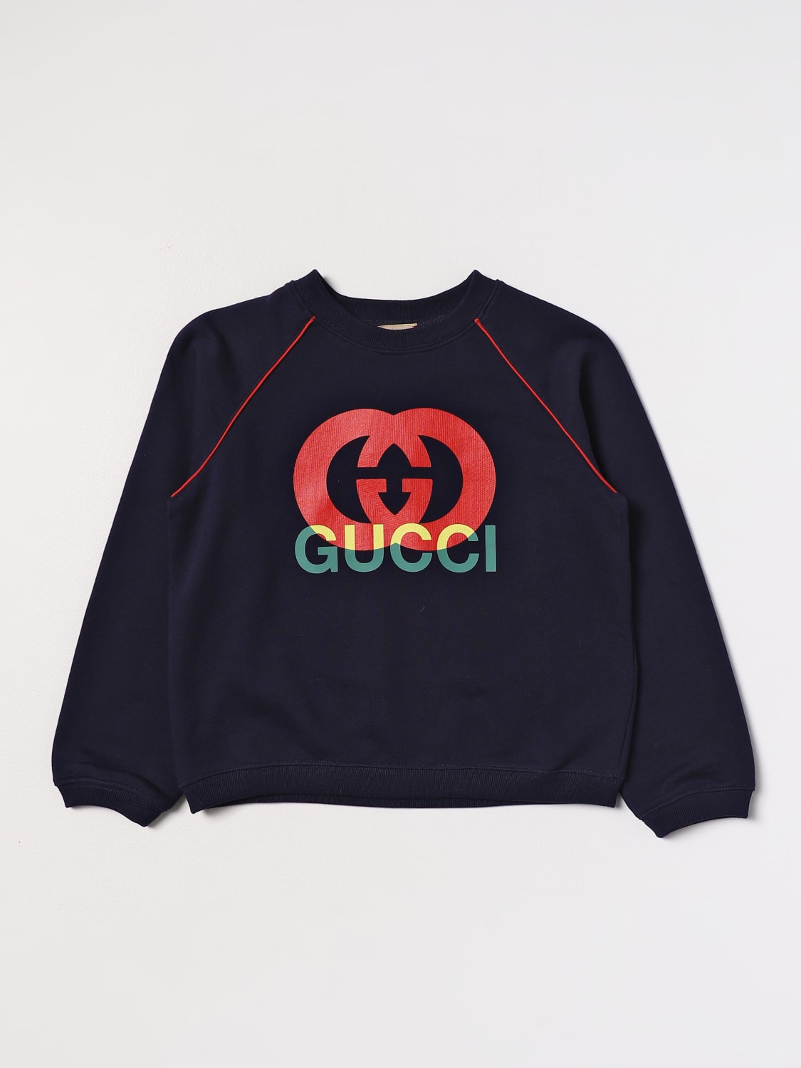 sidde chant bureau GUCCI: sweater for boys - Blue | Gucci sweater 737610XJFVS online at  GIGLIO.COM