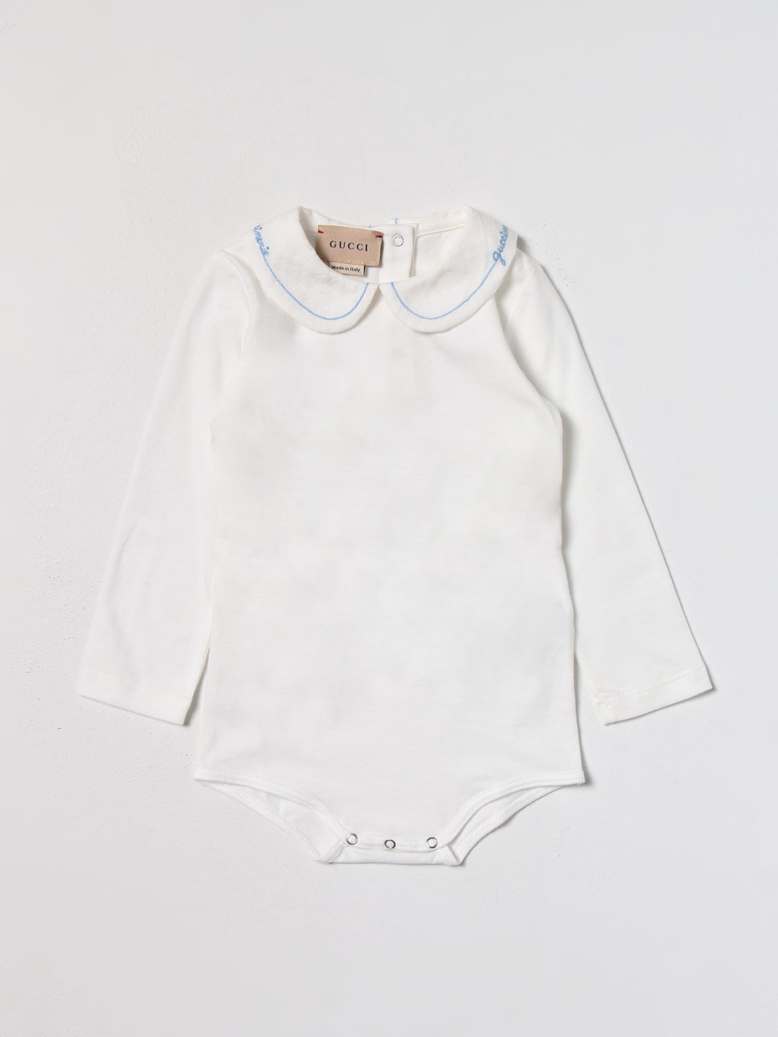 GUCCI: bodysuit for baby - White | Gucci bodysuit 749818XJFO7 online on ...